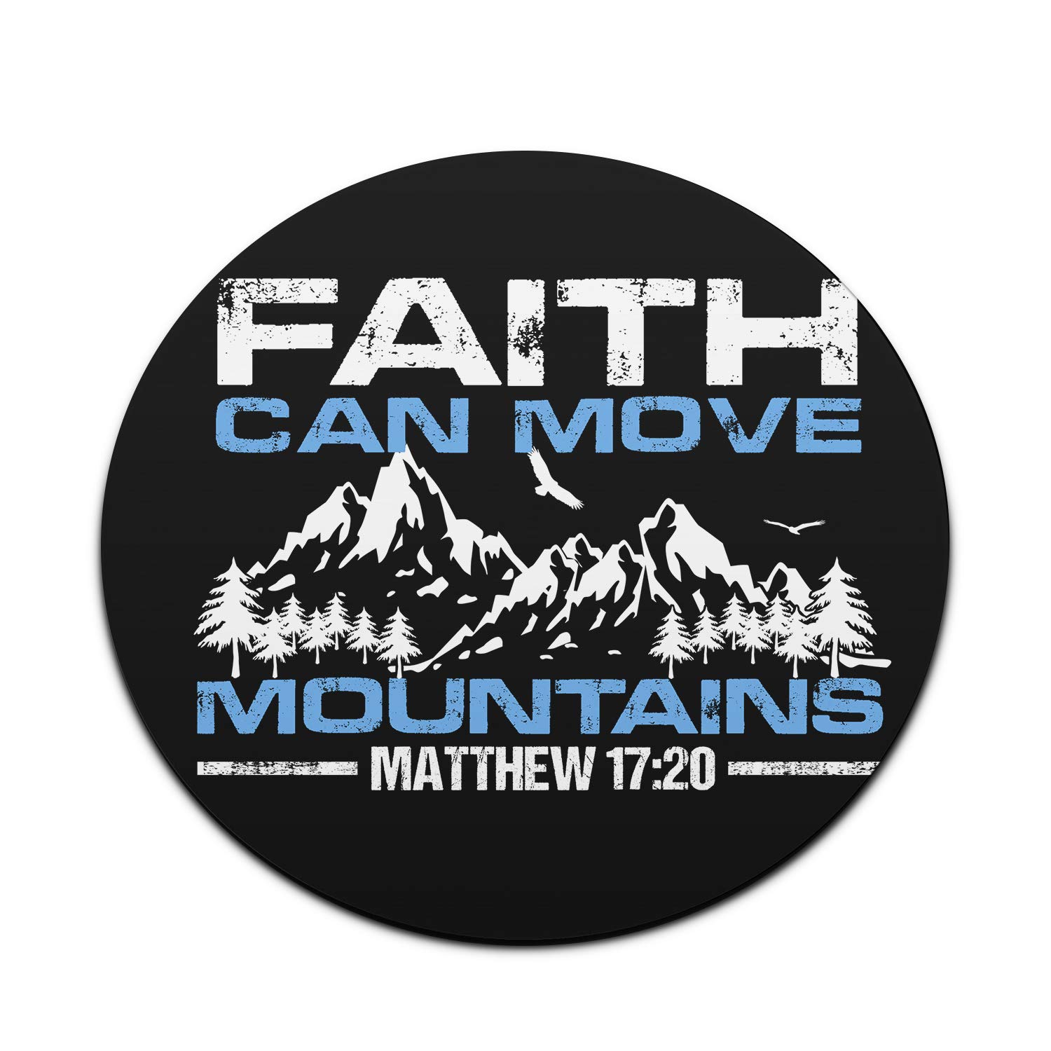 Inspirational Christian Mouse Pad - 'Faith Can Move Mountains' Bible Verse Office Decor - Motivational Desk Accessory for Work, Home & Gifts (Coworker/Boss Present) - Perfect for Daily Devotion & Workspace Encouragement