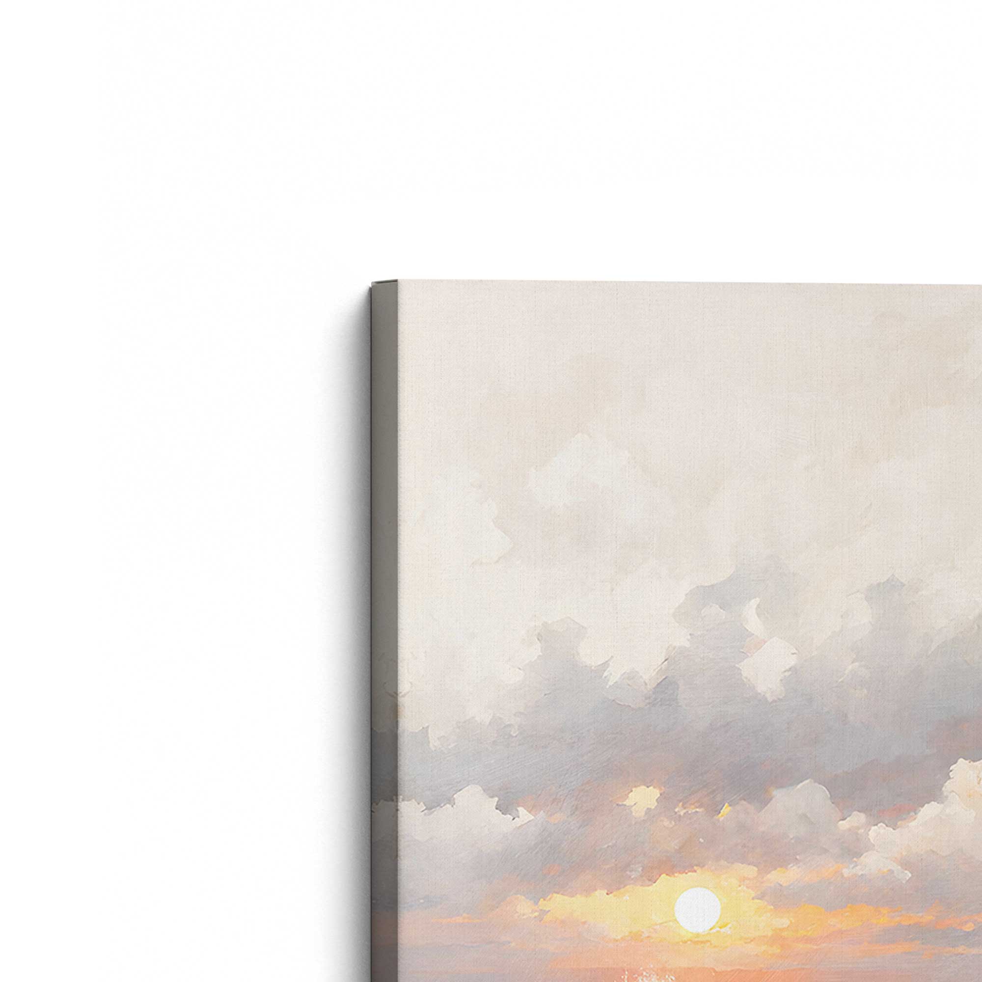 Golden Waves at Sunset Canvas Wall Art Print - Ocean Beach Decor for Living Room, Bedroom & Office