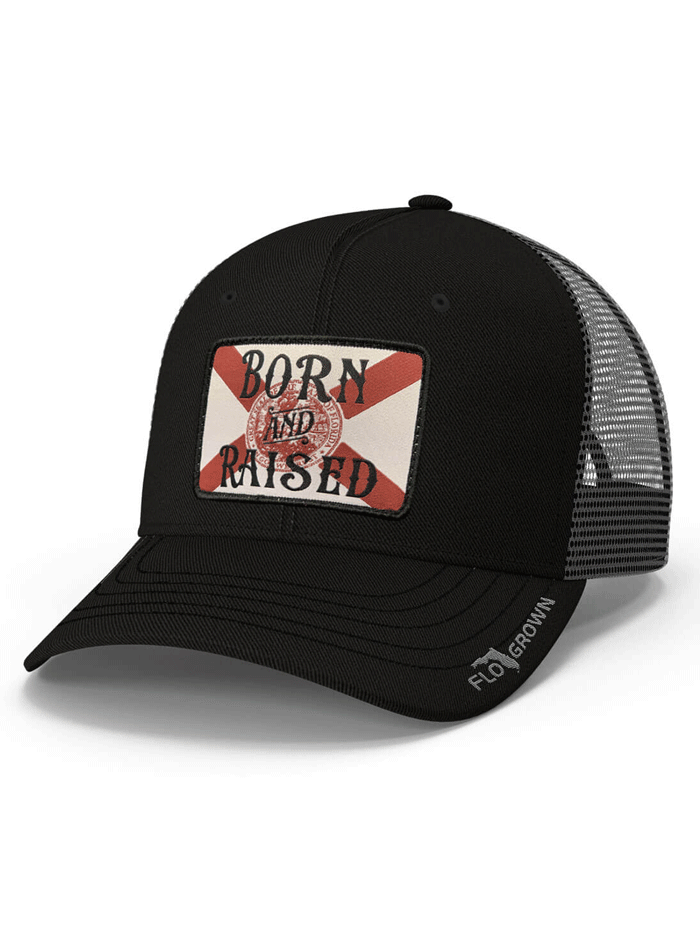 FloGrown FGH 256 Born And Raised Baseball Cap - Adjustable Dad Hat for Men & Women - Perfect for Outdoor Sports, Casual Wear & Street Fashion