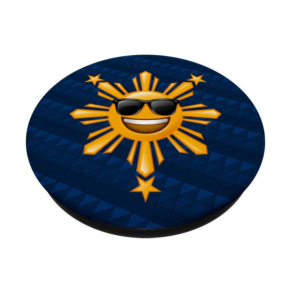 Philippine Flag Phone Grip & Stand | Filipino Happy Sun Design for iPhone, Samsung, Galaxy - Perfect for Travel, Daily Use & Showing National Pride
