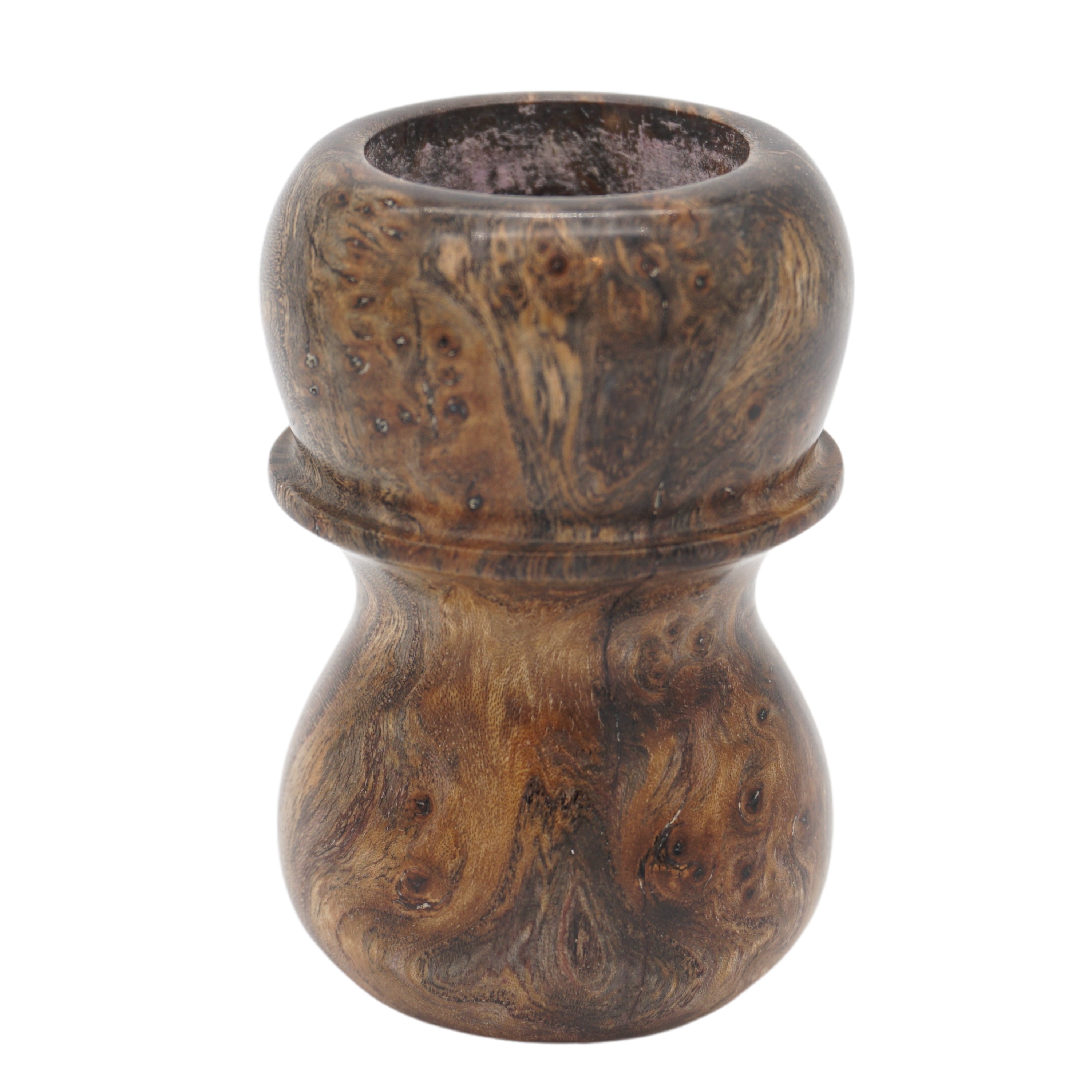 Premium Stabilized Elm Burl Wood Shaving Brush Handle - Fits 24mm & 26mm Knots - Handcrafted for Wet Shaving Enthusiasts - Perfect for Traditional Barber Shops & Luxury Grooming Gifts