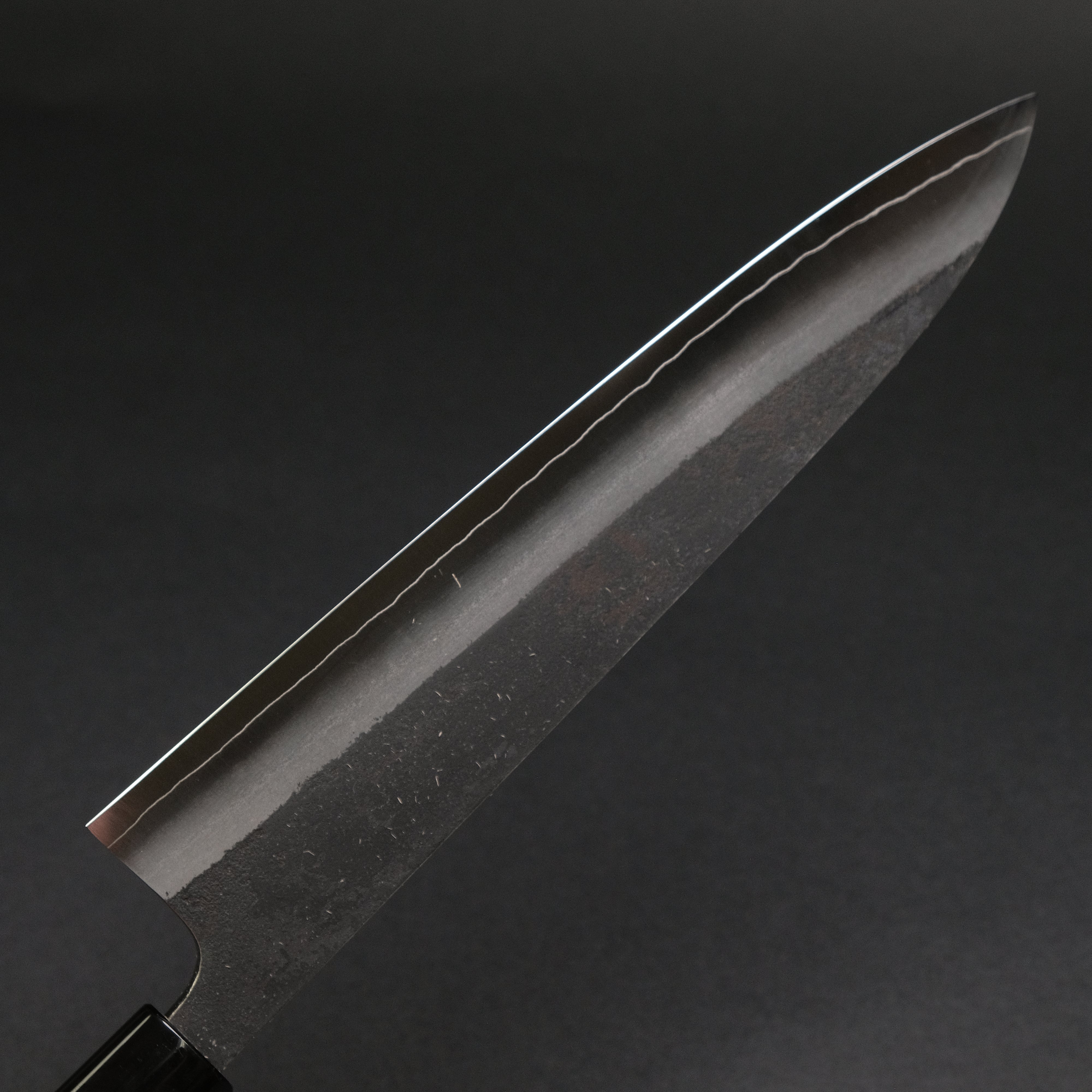 Premium Konosuke Madei Sumiiro SLD Gyuto 240mm Japanese Chef Knife with Burnt Chestnut Handle - Perfect for Sushi, Meat Slicing & Professional Kitchen Use