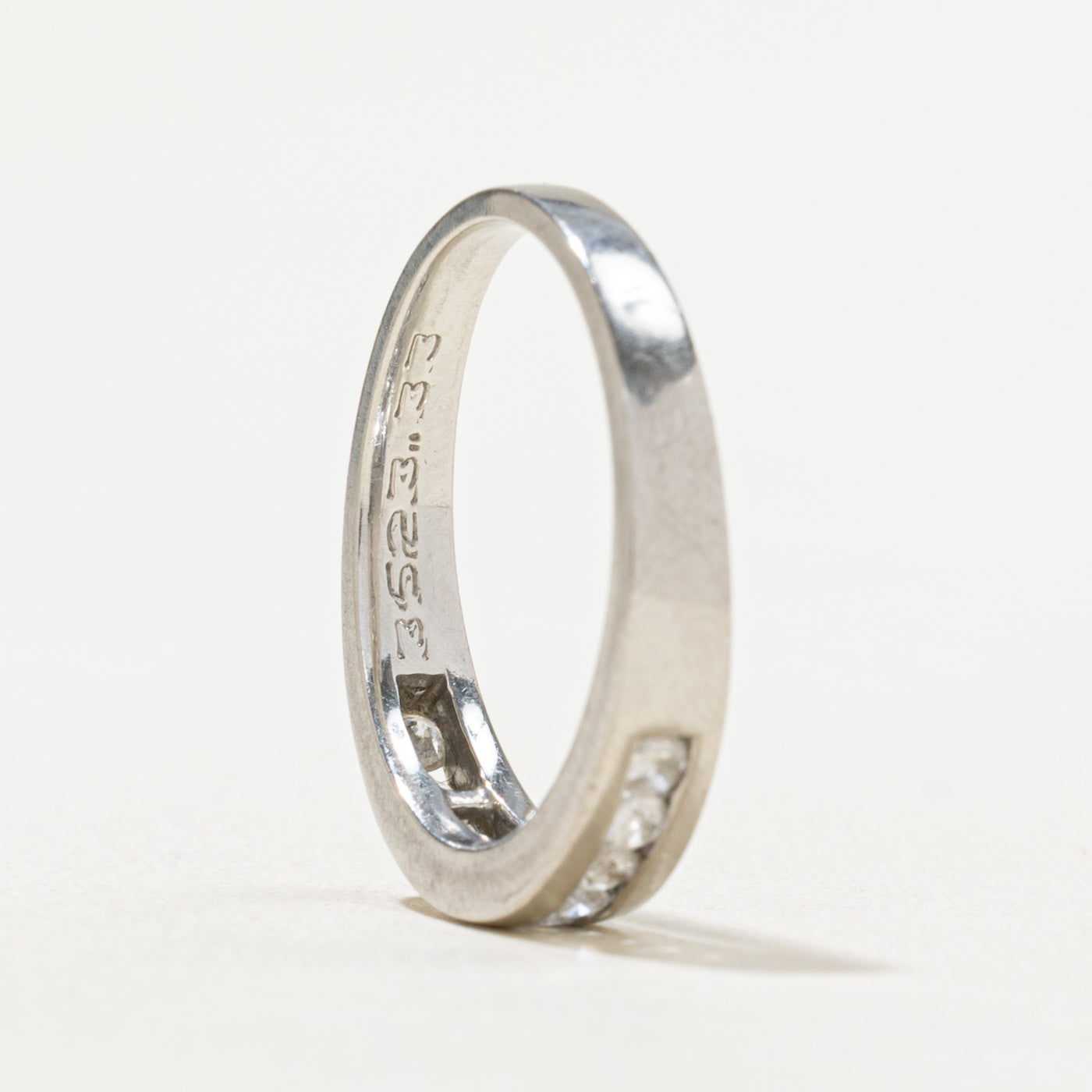 Channel Set Semi Eternity Diamond Wedding Band Ring - 0.33 Carat Total Weight (CTW) - Size 6.25 - Perfect for Bridal Jewelry, Anniversary Gifts & Special Occasions
