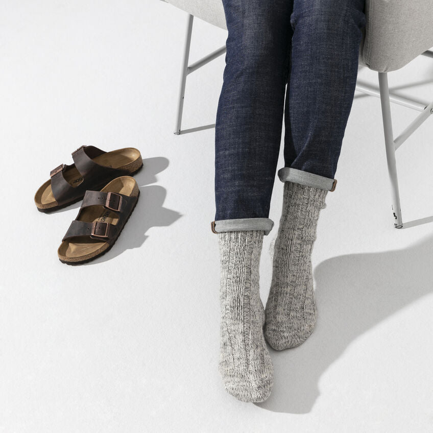 Birkenstock Women's Cotton Twist Socks - Soft Grey Comfort Socks for Sandals & Casual Wear - Perfect for Everyday Use with Birkenstock Shoes
