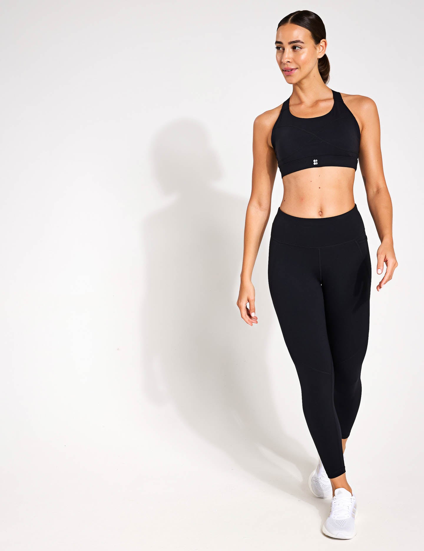 High Waist 7/8 Power Leggings Set - Black Workout Leggings for Women | Yoga, Running, Gym & Lounge Wear