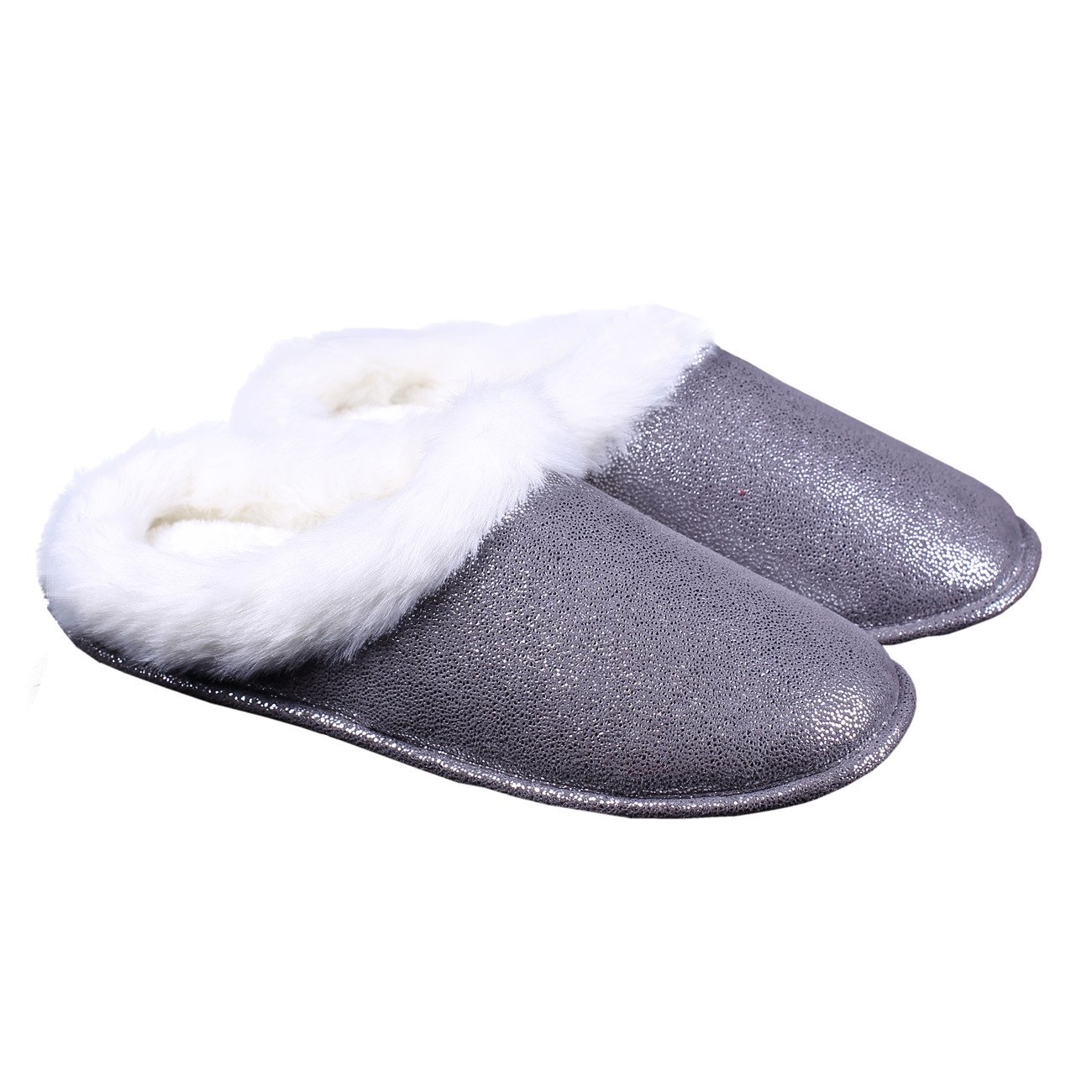 Women's Winter Warm Moccasin Slippers - Soft Suede & Faux Fur Indoor/Outdoor House Shoes with Thick Memory Foam & Non-Slip Rubber Soles - Cozy for Home, Office, Travel & Casual Wear