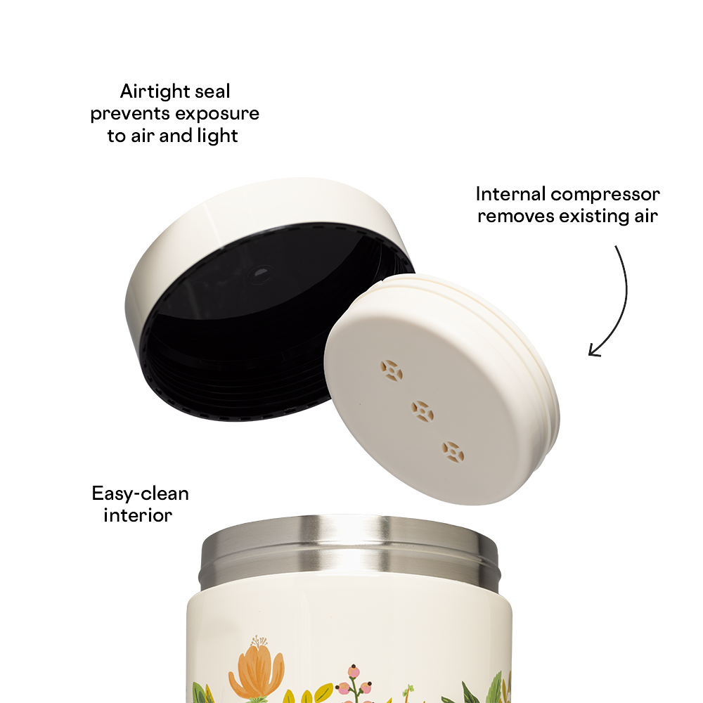 Rifle Paper Co. Airtight Food Storage Canister Set - Keep Food Fresh & Organized - Perfect for Kitchen Pantry, Coffee, Tea, and Dry Goods Storage
