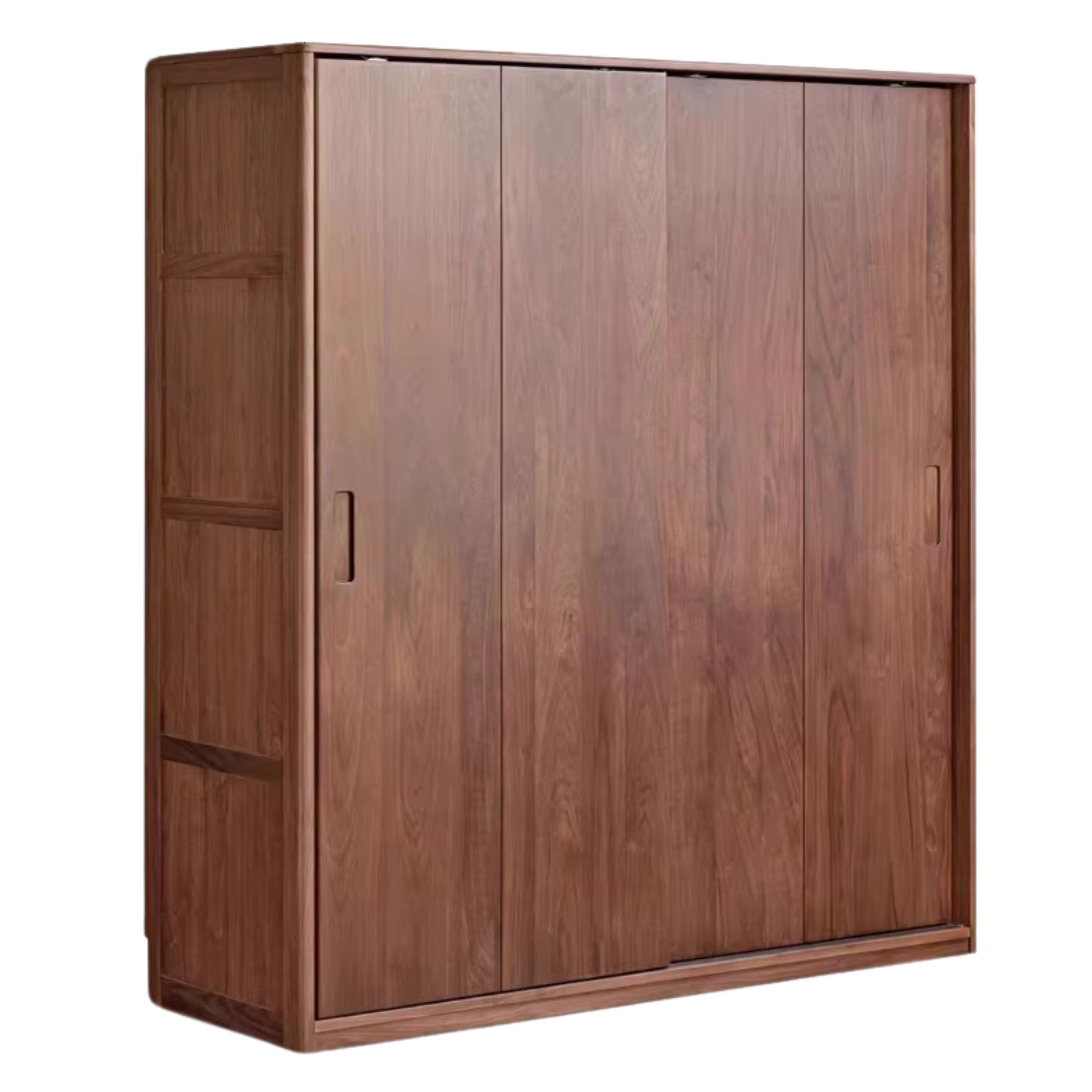 71x24.5x78.7 inch / 180.4x62.2x200сm / Rich dark walnut color / sliding door wardrobe