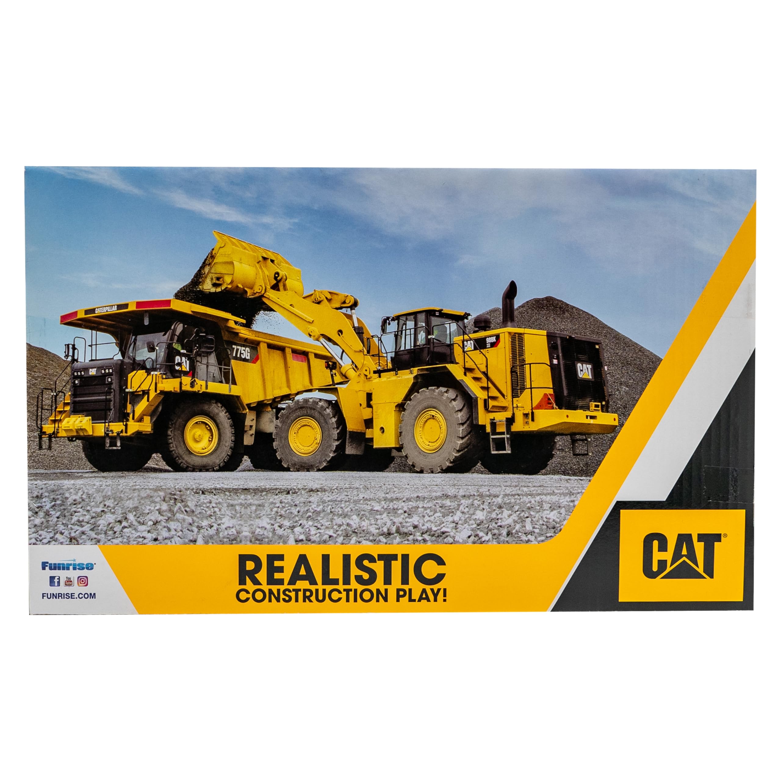 CAT Construction Toys - Heavy-Duty Steel Excavator Toy with Ergonomic Handles for Kids 3+ Years | Durable Digging & Hauling Toy for Sandbox, Construction Play & Outdoor Activities
