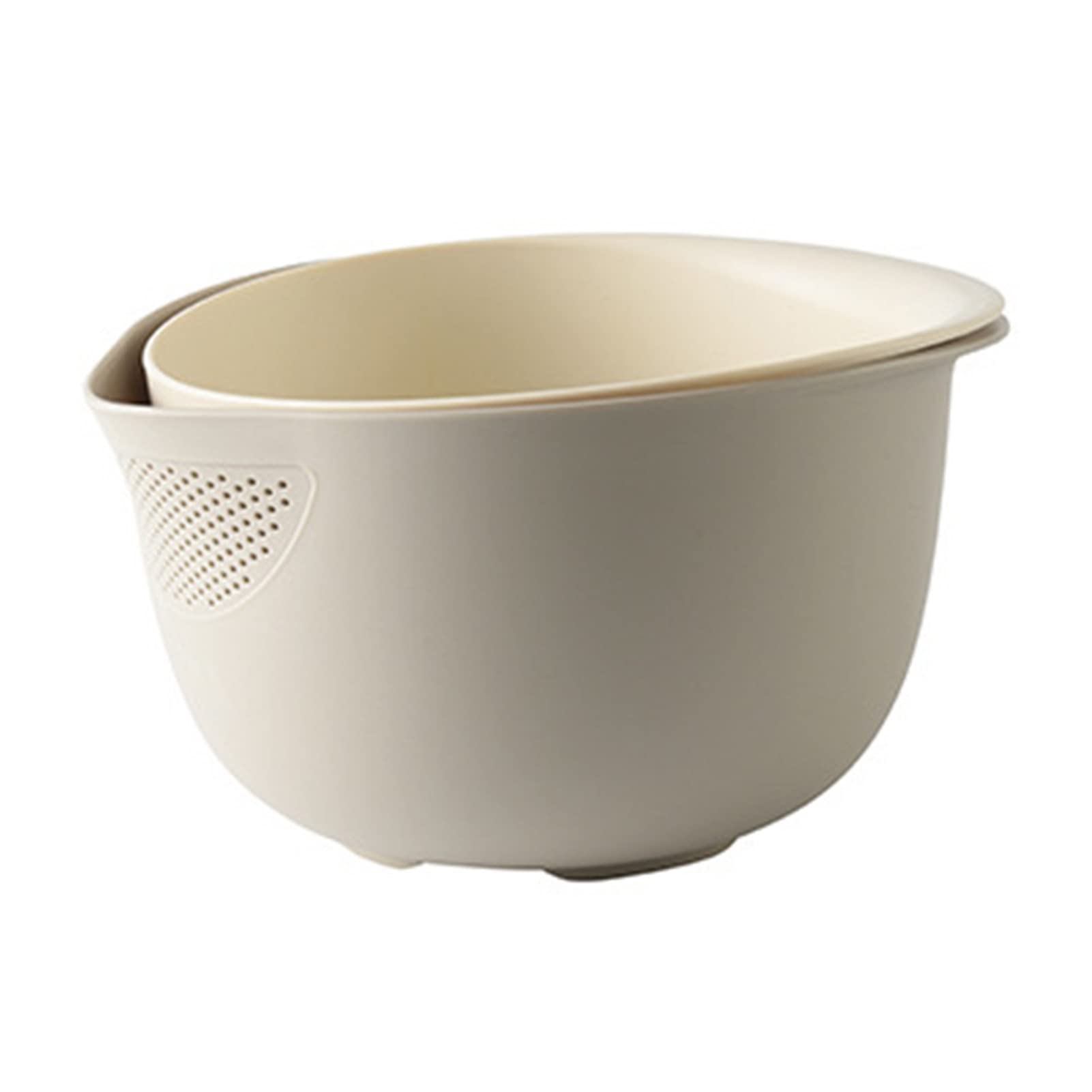 IKAXIYO Large Capacity Rice Strainer Bowl - PP Vegetable Washing Colander with Separation Design - Perfect for Kitchen, Cooking & Food Prep - Durable Kitchen Tools for Washing Fruits, Vegetables & Rice