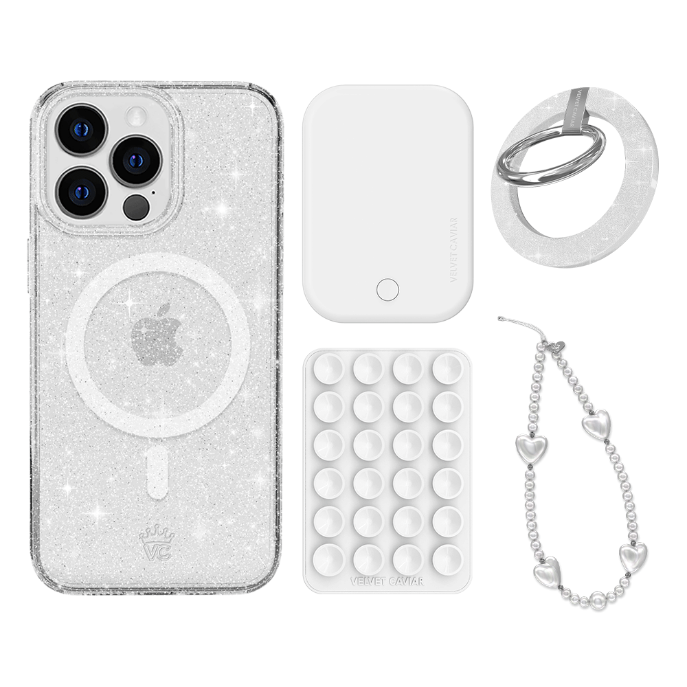 Stardust Glitter iPhone Case with Grip - Premium Protective Phone Cover for iPhone 13/14/15 Series | Trendy Sparkle Design for Everyday Use & Special Occasions