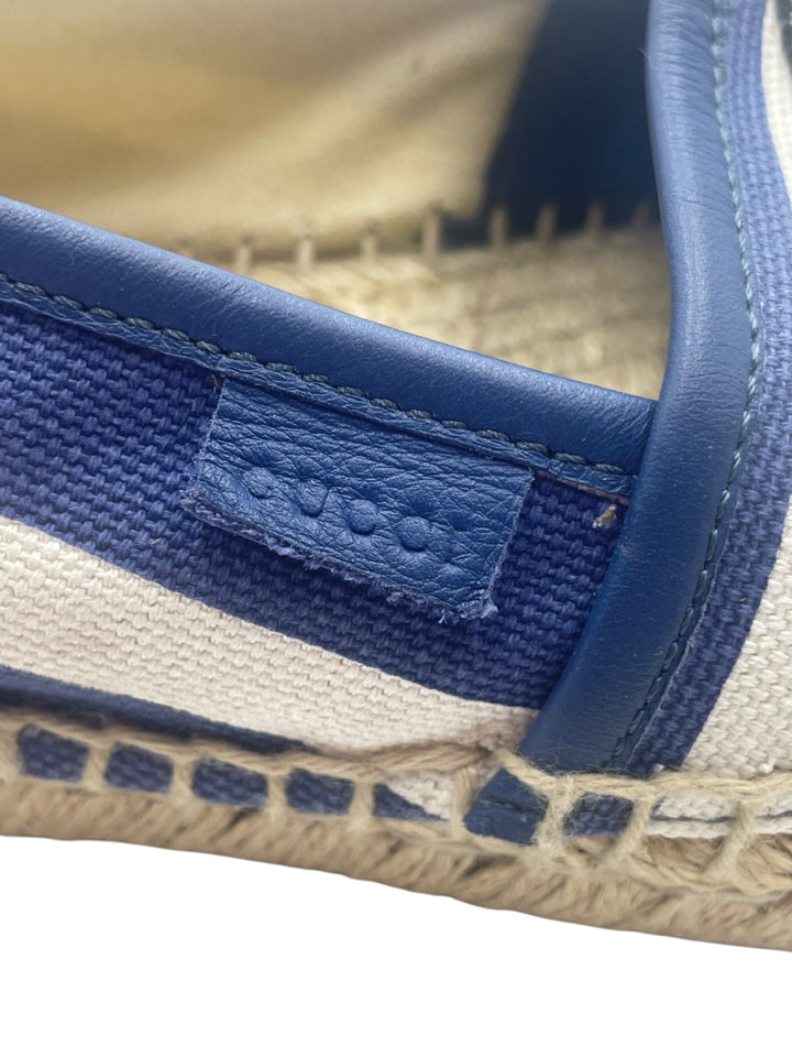 Gucci Embroidered Bee Striped Espadrilles for Women - Size 37 (US 7) | Stylish Summer Sandals for Beach, Vacation & Casual Outings