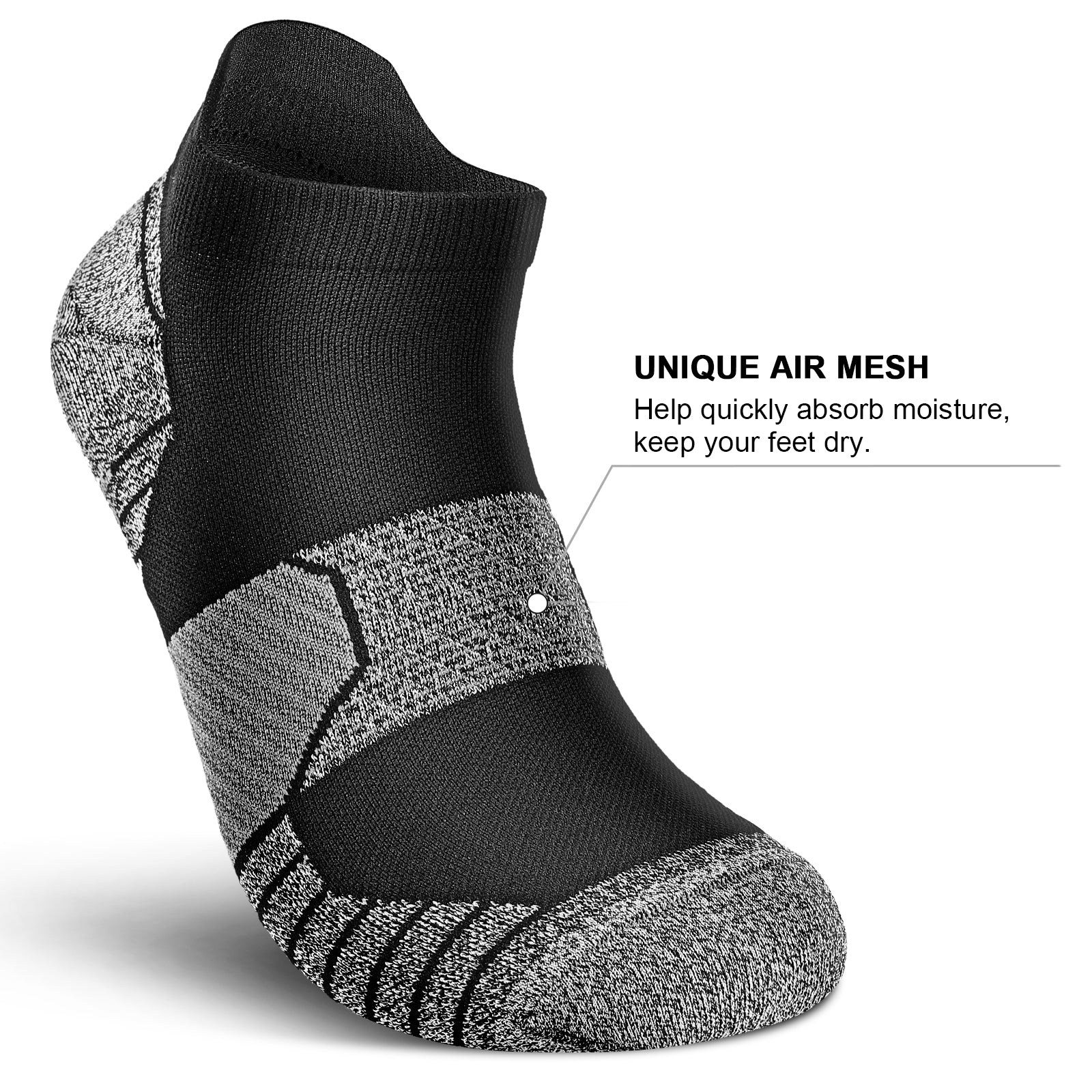 GECKOMAN x PAPLUS Women's Breathable Ankle Athletic Socks 2 Pairs - Comfortable Running & Workout Socks for Gym, Yoga & Daily Wear