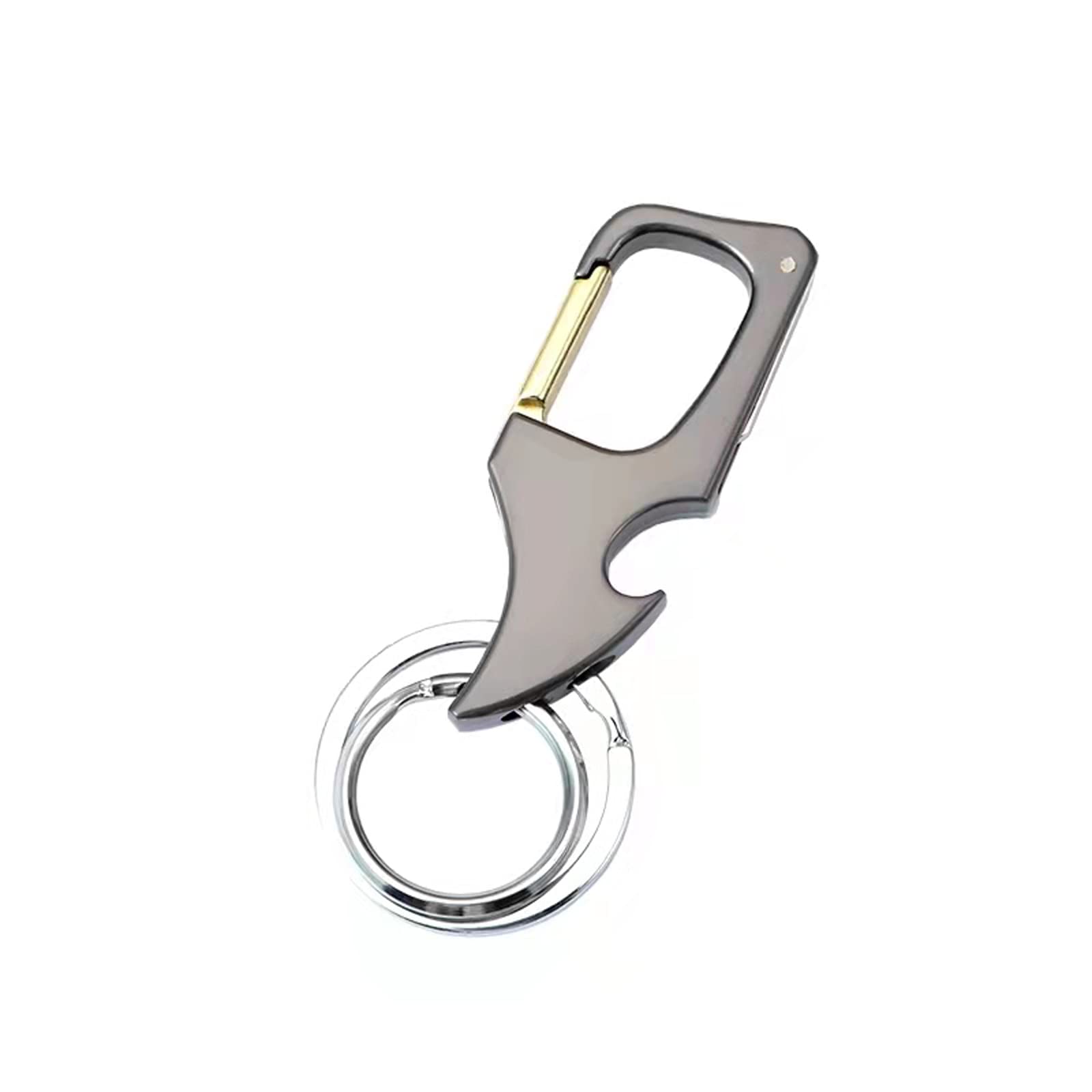 Carabiner Keychain with Bottle Opener - Durable Key Rings for Men & Women - Perfect for Car Keys & Outdoor Use