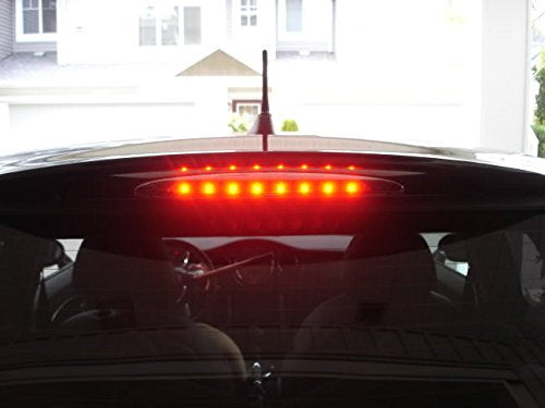 Red 8 LED High Mount Third Brake Light with Clear Lens for 2002-2006 First Generation MINI Cooper - Enhanced Visibility & Safety for Night Driving & Custom Car Modifications
