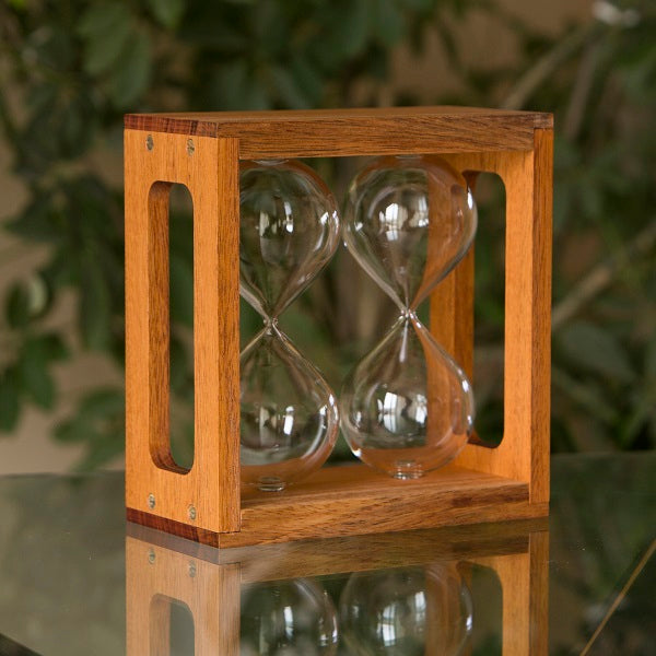 Exquisite Figured Mahogany Double Hourglass Urn - Handcrafted Wooden Cremation Urn for Ashes - Perfect for Memorial Services, Home Display & Funeral Decor