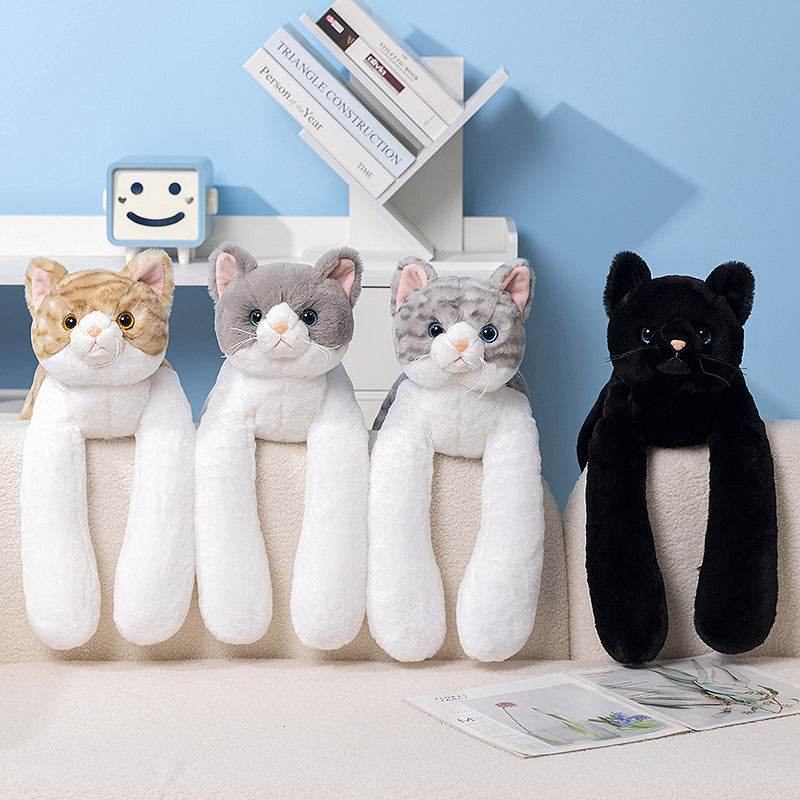 Giant Stress Relief Cat Plush Toy - Soft Huggable Stuffed Animal for Adults & Kids | Perfect for Anxiety Relief, Home Decor, and Cuddling