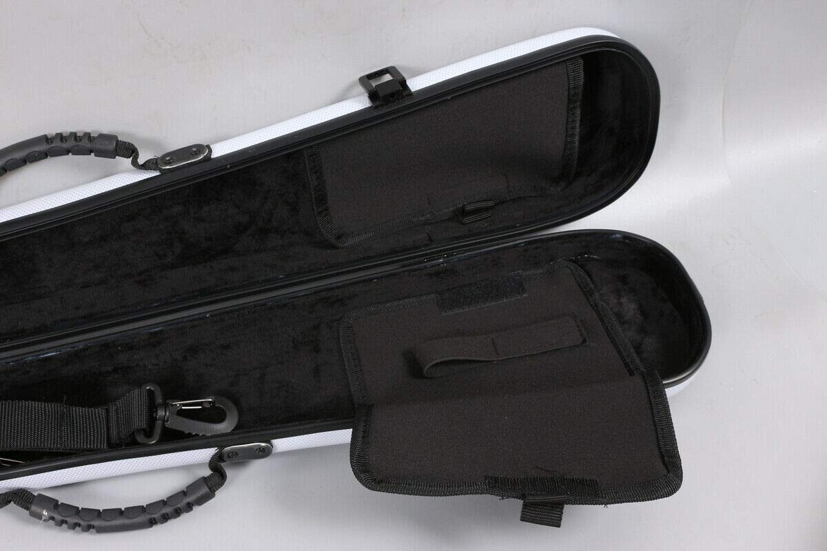**Yinfente Carbon Fiber Double Bass Bow Case - Holds 2 German Bows, Durable & Lightweight - Perfect for Orchestra, Music School & Professional Musicians (White)**