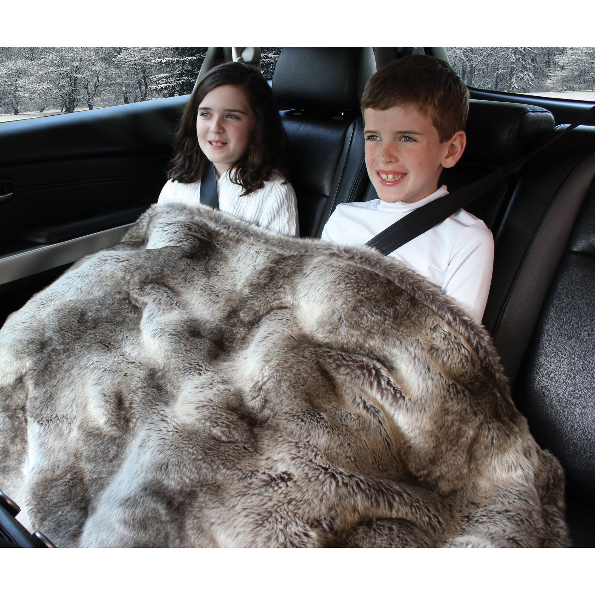 Trillium Worldwide Faux Fur Heated Throw Blanket - 58