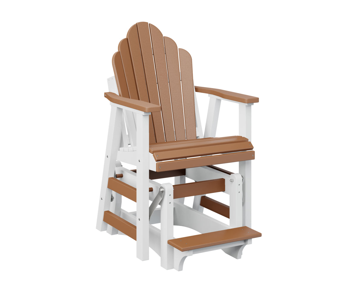 Berlin Gardens Cozi Back Single Counter Glider - Outdoor Patio Swivel Bar Stool for Kitchen Island, Deck & Poolside Relaxation