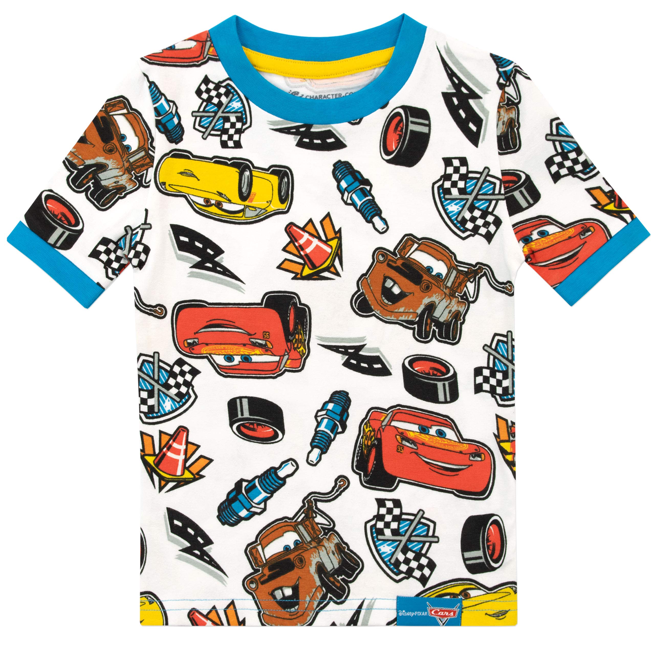 Disney Cars Lightning McQueen Boys Pajama Set - Short Sleeve Sleepwear for Kids | Perfect for Birthday Gifts, Sleepovers & Movie Nights
