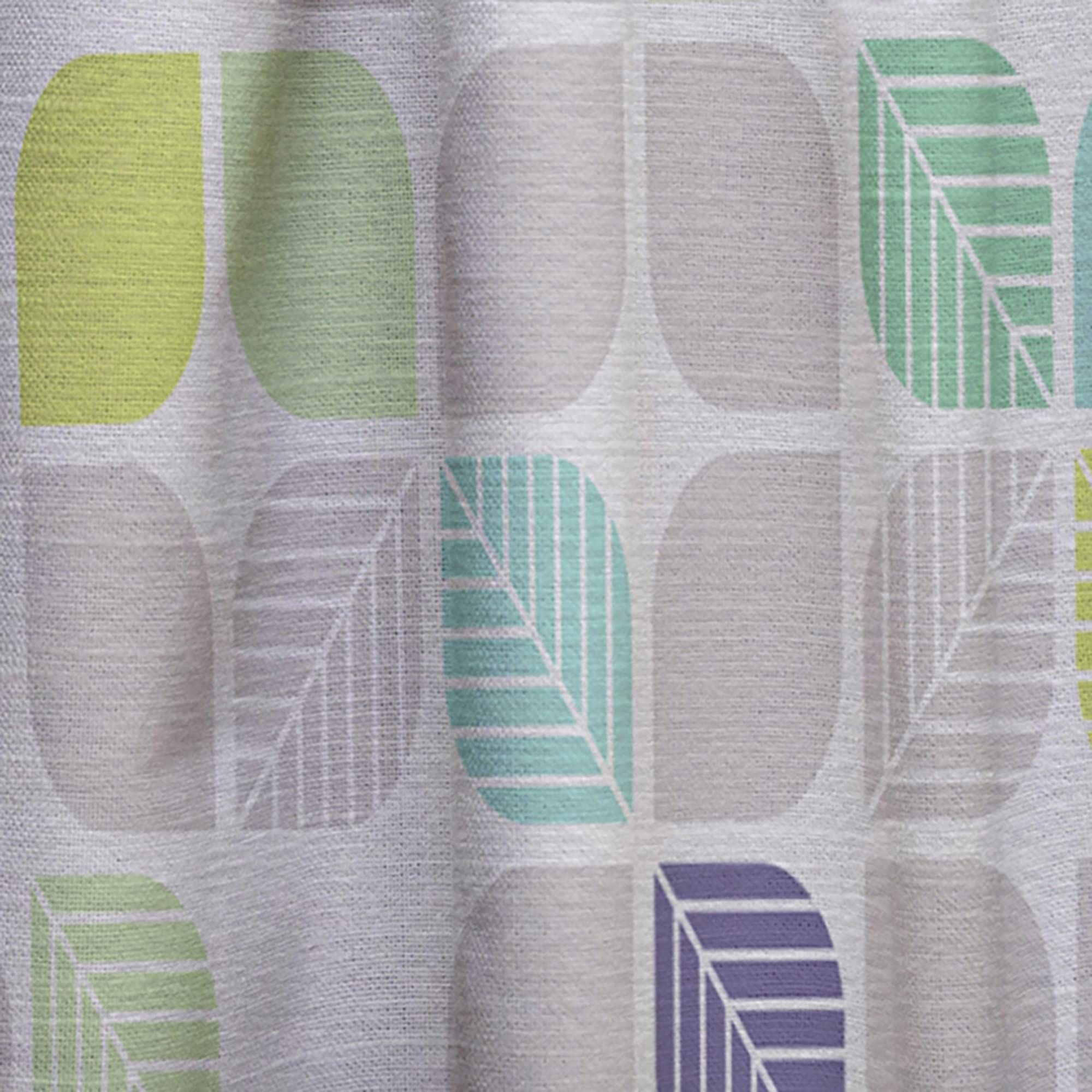 DesignQ Geometric Leaf Pattern Thermal Insulated Curtains - Single Panel 52x108 - Blackout Drapes for Bedroom & Living Room - Perfect for Home Decor & Light Control