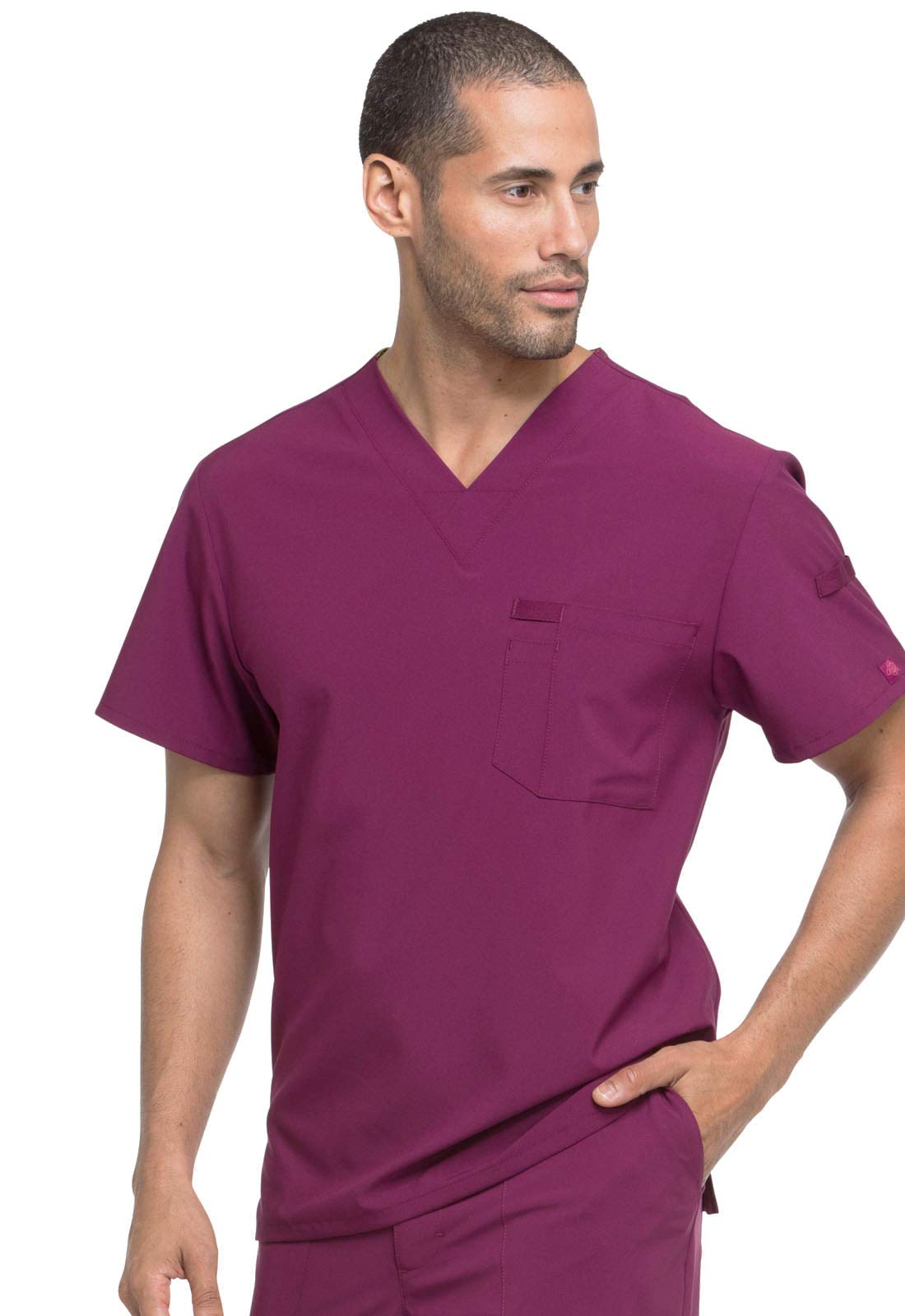 Dickies EDS Essentials Men's Scrubs Top - Tuckable V-Neck Work Shirt DK635 - Comfortable Medical Uniform for Nurses, Doctors & Healthcare Professionals