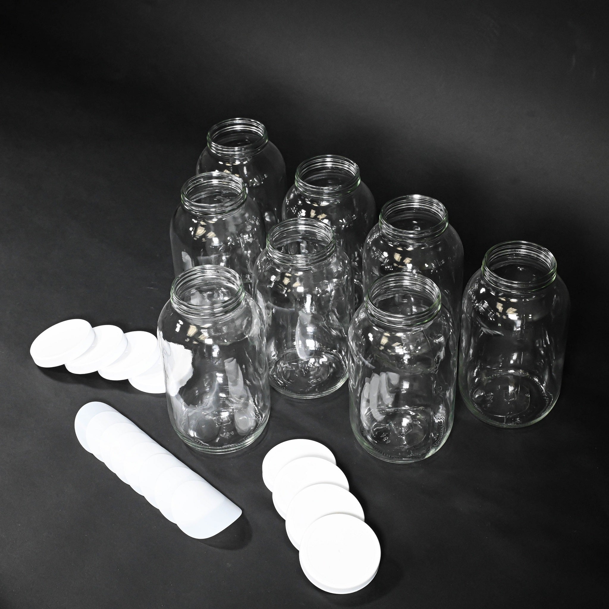 8 Pack 1.8 Liter Glass Bottles with Airtight Lids - Perfect for Home Brewing, Juice Storage & DIY Projects