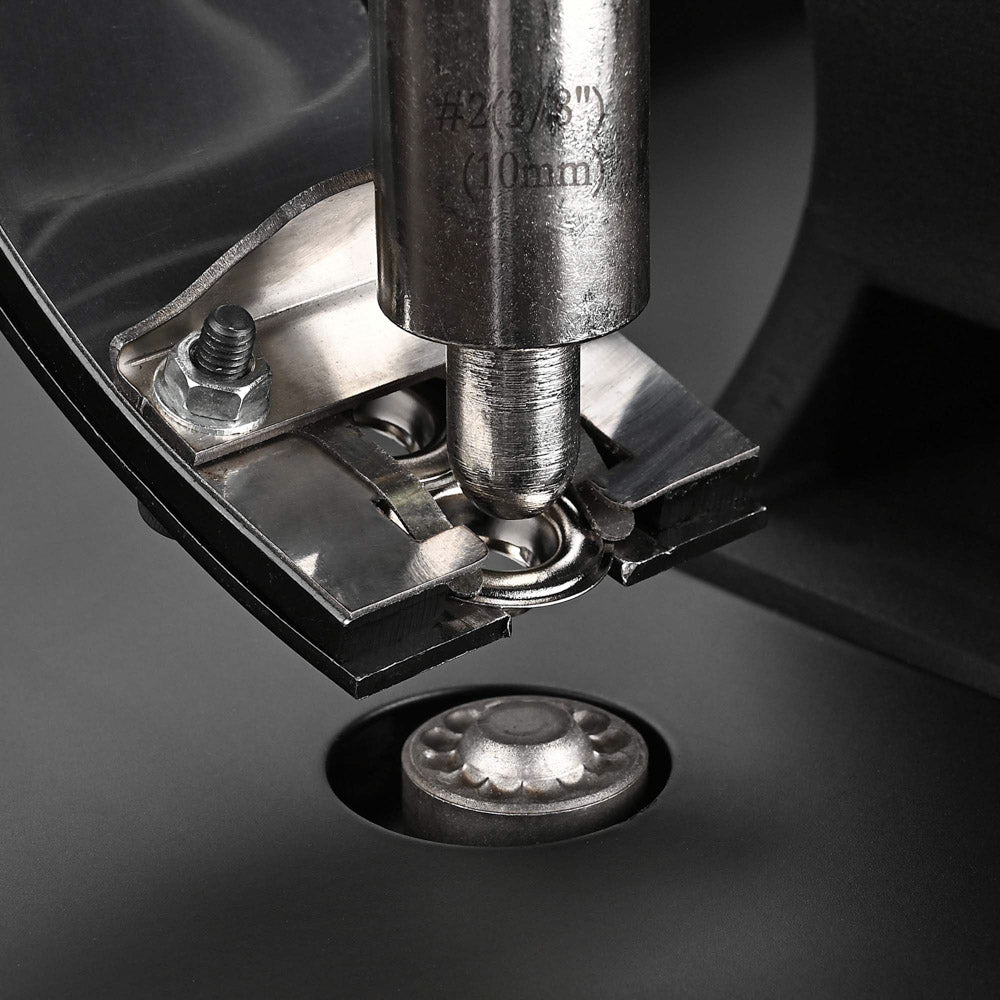 TheLAShop Semi-Automatic Grommet Machine #2 Eyelet - 10,000 Nickel Grommets Included for Leather, Fabric & Canvas Projects - Perfect for DIY, Clothing, Shoes & Accessories