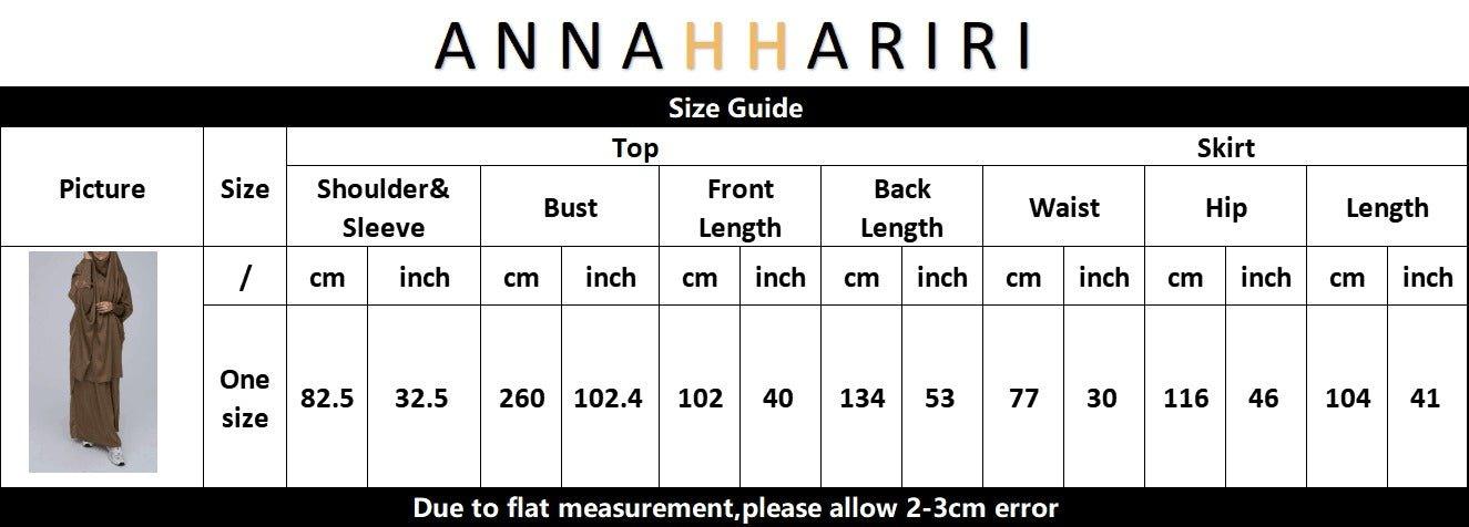 Lisaa Women's Luxury 2-Piece Khimar Prayer Outfit - Modest Hijab Dress for Prayer, Mosque & Special Occasions