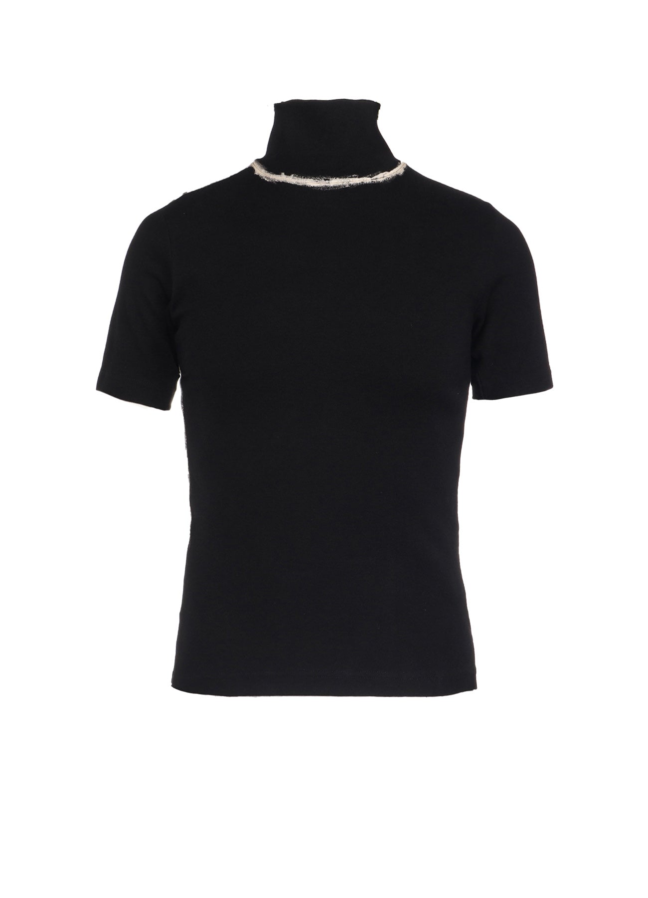 Discharge Printing High Neck Half Sleeve T-Shirt for Women - Soft Cotton Casual Top for Everyday Wear, Work & Outings