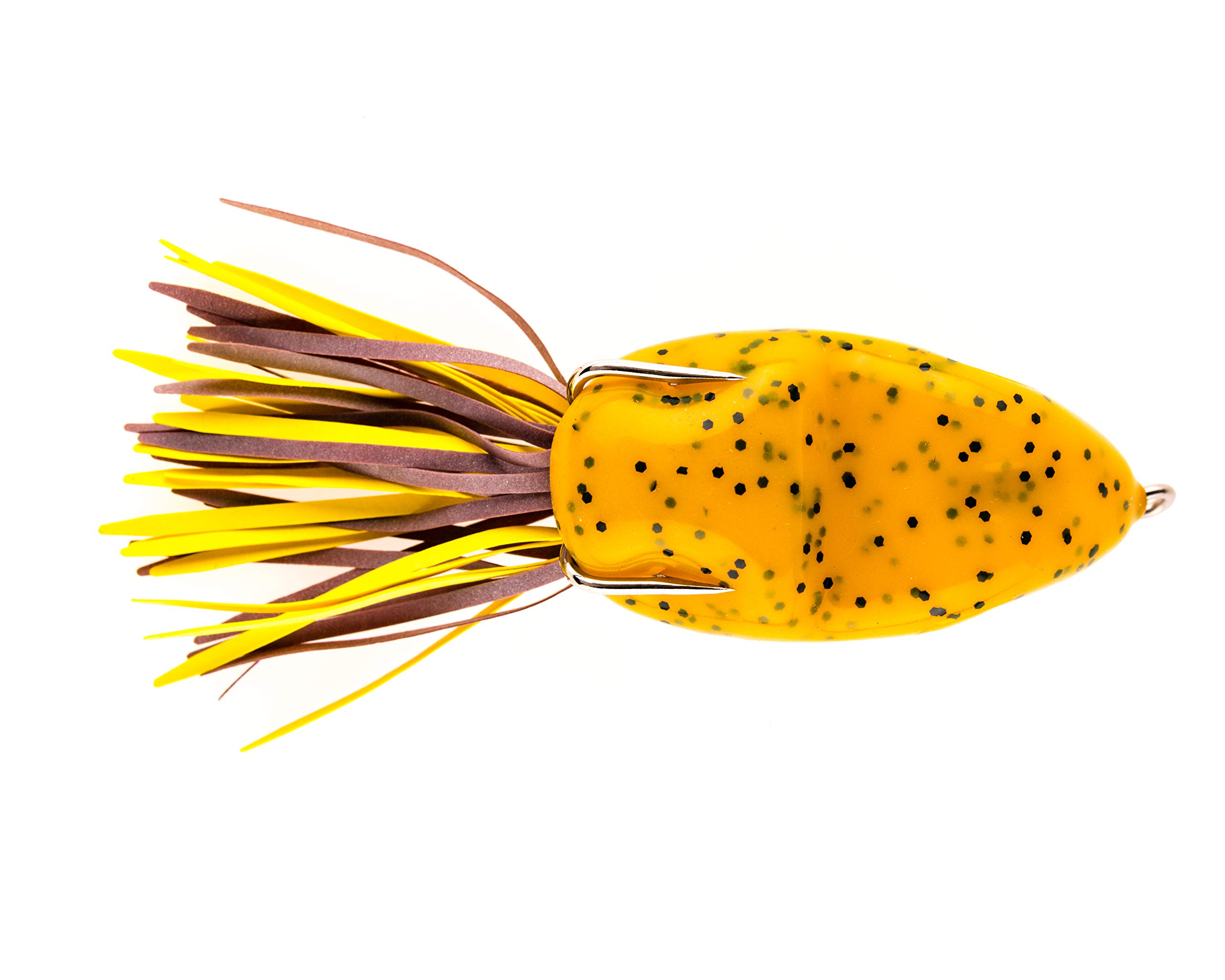 Topwater Hollow Body Bass Fishing Frog Lure - Weedless Hooks for Freshwater & Saltwater - Perfect for Lily Pads, Heavy Cover & Frog Fishing Techniques