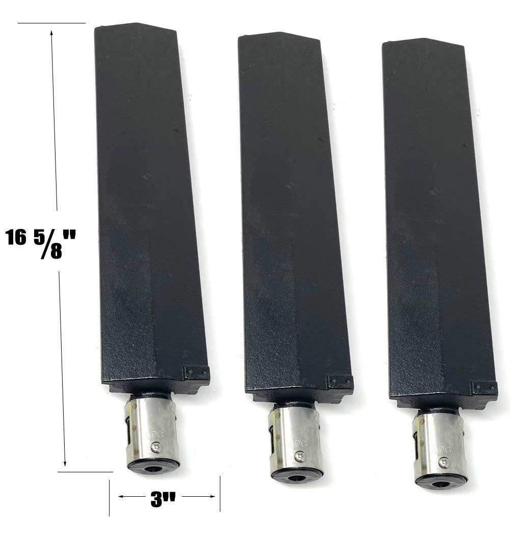 Grill Parts Zone Replacement Cast Iron Burner for BG1793B-A, BG179A, 503225, 98162 (3 Pack) - Compatible with Gas Grill Models - Perfect for Outdoor BBQ, Backyard Cooking & Camping