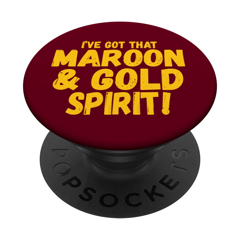 Maroon and Gold Team Colors PopSockets PopGrip: Swappable Phone Grip for Game Day, School Spirit, and Everyday Use