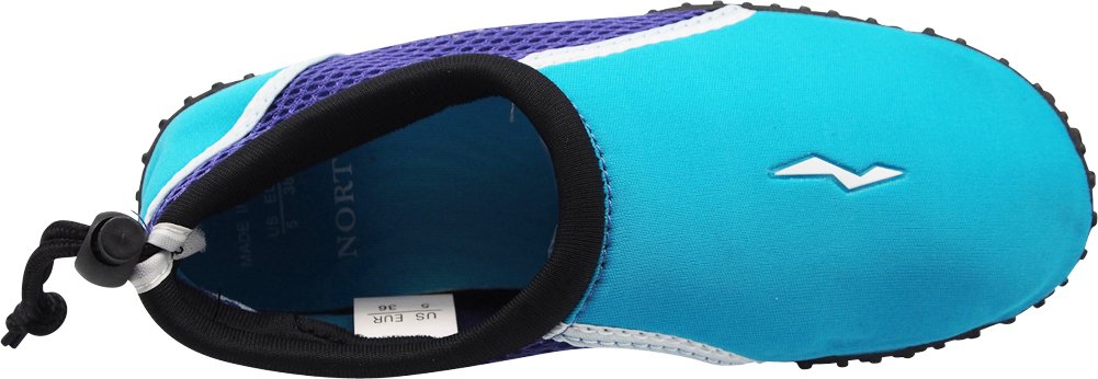 NORTY Wave Aqua Sock - Women's Water Shoes for Swimming, Beach, Surfing & Yoga - Lightweight Quick-Dry Aqua Socks with Non-Slip Sole - Perfect for Pool, Ocean, Kayaking & Water Aerobics