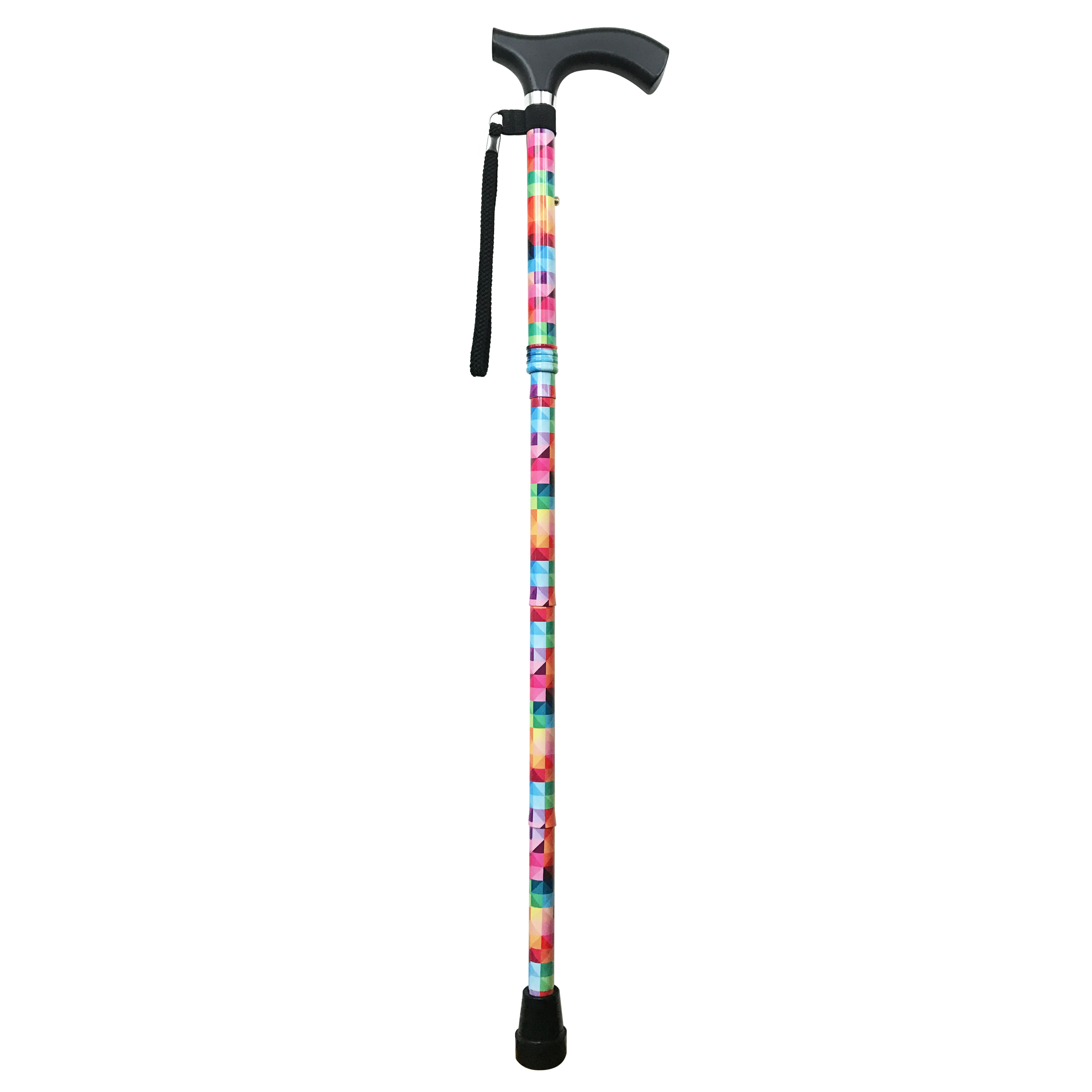 The Cane Collective Rainbow Walking Cane - Lightweight Adjustable Folding Cane for Seniors & Adults - Perfect for Hiking, Travel & Everyday Support