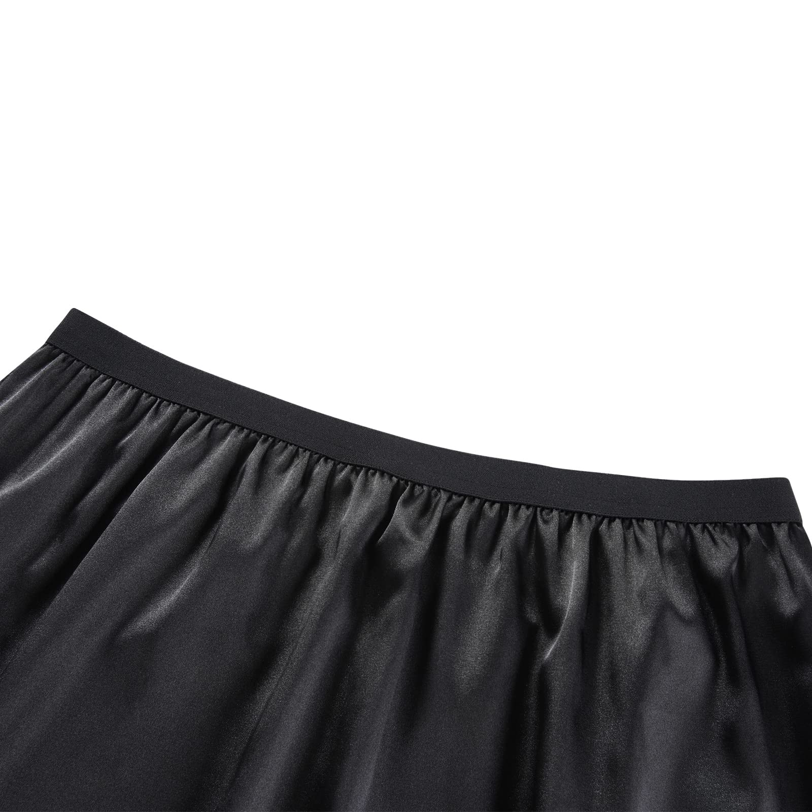 FULA-bao Women's Satin Half Slip - Long Underskirt Dress Extender with Lace Trim - Maxi Skirt for Under Dresses - Perfect for Formal Events, Weddings & Everyday Wear
