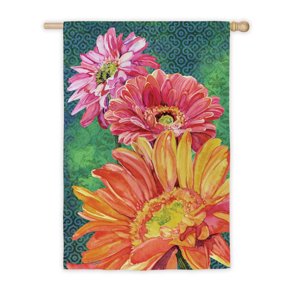 Gerber Daisies House Flag - Colorful Outdoor Garden Decoration for Porch, Yard & Seasonal Home Decor