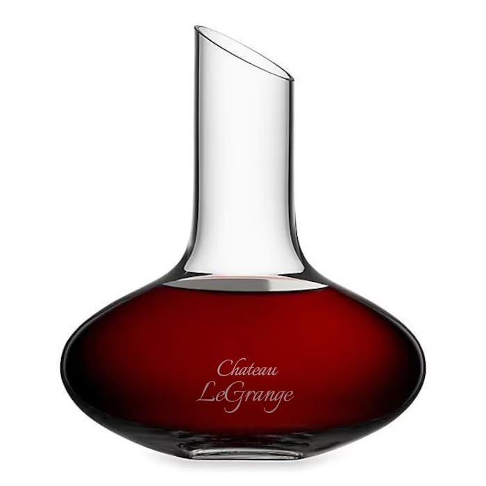 Orrefors Personalized Enjoy Decanter - Custom Engraved 34oz Modern Crystal Wine Decanter for Red & White Wine - Elegant Gift for Wine Lovers - Perfect for Dinner Parties, Anniversary Gifts & Home Bar Decor