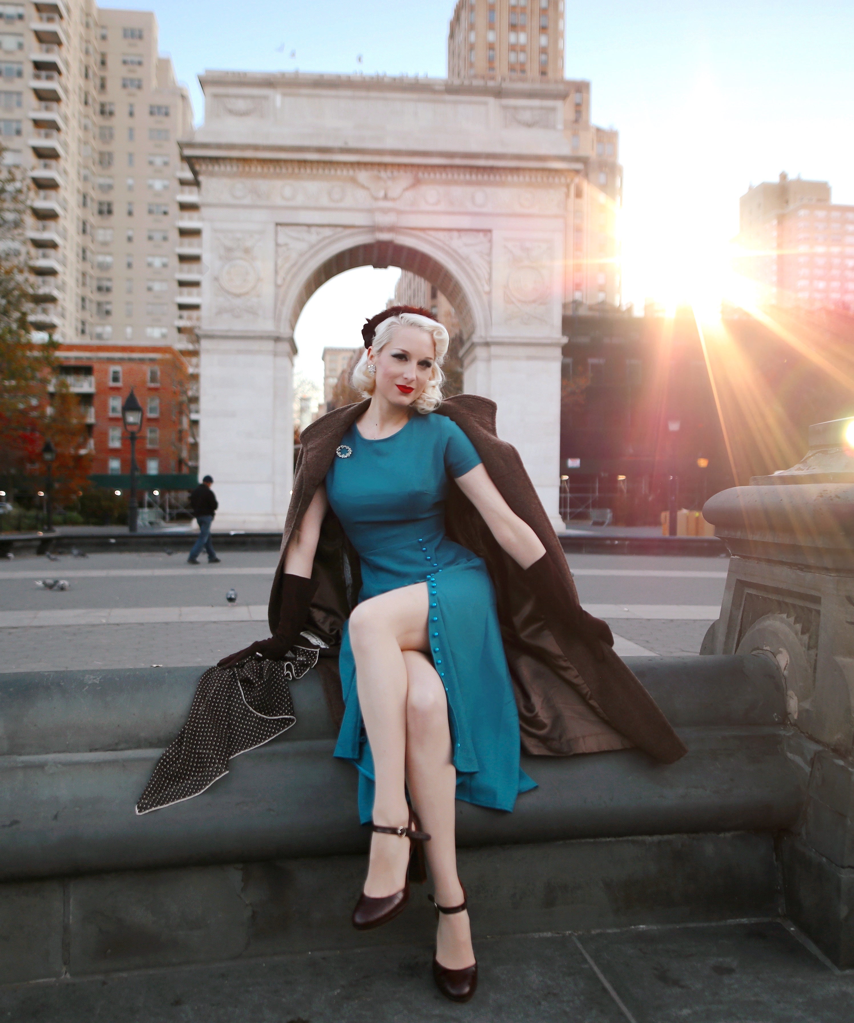 Elegant Abigail 3 Aline Dress with Pearl Buttons - Perfect for Weddings, Parties & Special Occasions