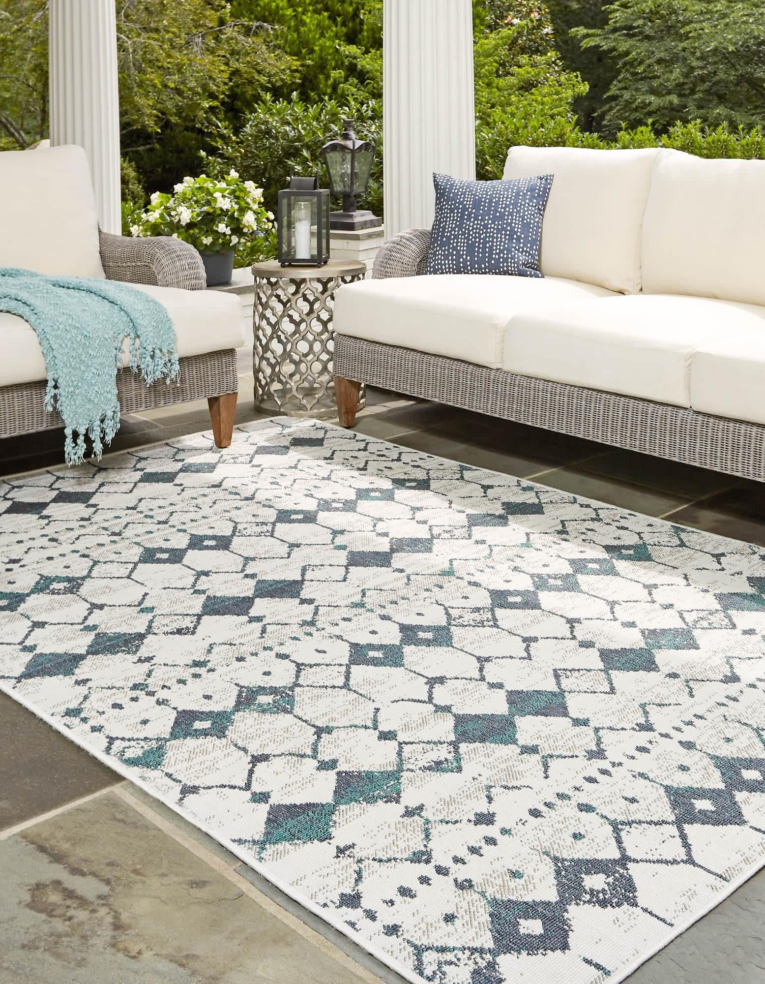 Unique Loom Outdoor Trellis Collection Area Rug - Cardak (7'10