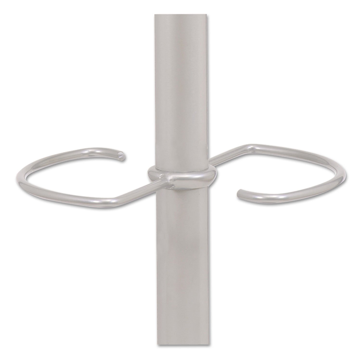 PMWAVE Wavy Coat Tree - 6 Hangers, 2 Knobs & 4 Hooks - Sturdy Silver Steel & Wood Design - Perfect for Entryway, Bedroom or Office Organization