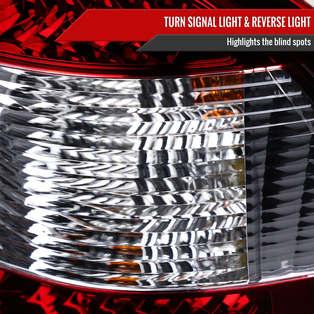 98-05 Car LED Tail Lights - Red Clear Brake Lamps for Improved Visibility & Safety | Perfect for Night Driving & Custom Car Upgrades