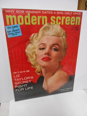 Vintage Marilyn Monroe Modern Screen Magazine 1955 - Rare Collectible Hollywood Memorabilia for Movie Fans & Classic Film Enthusiasts