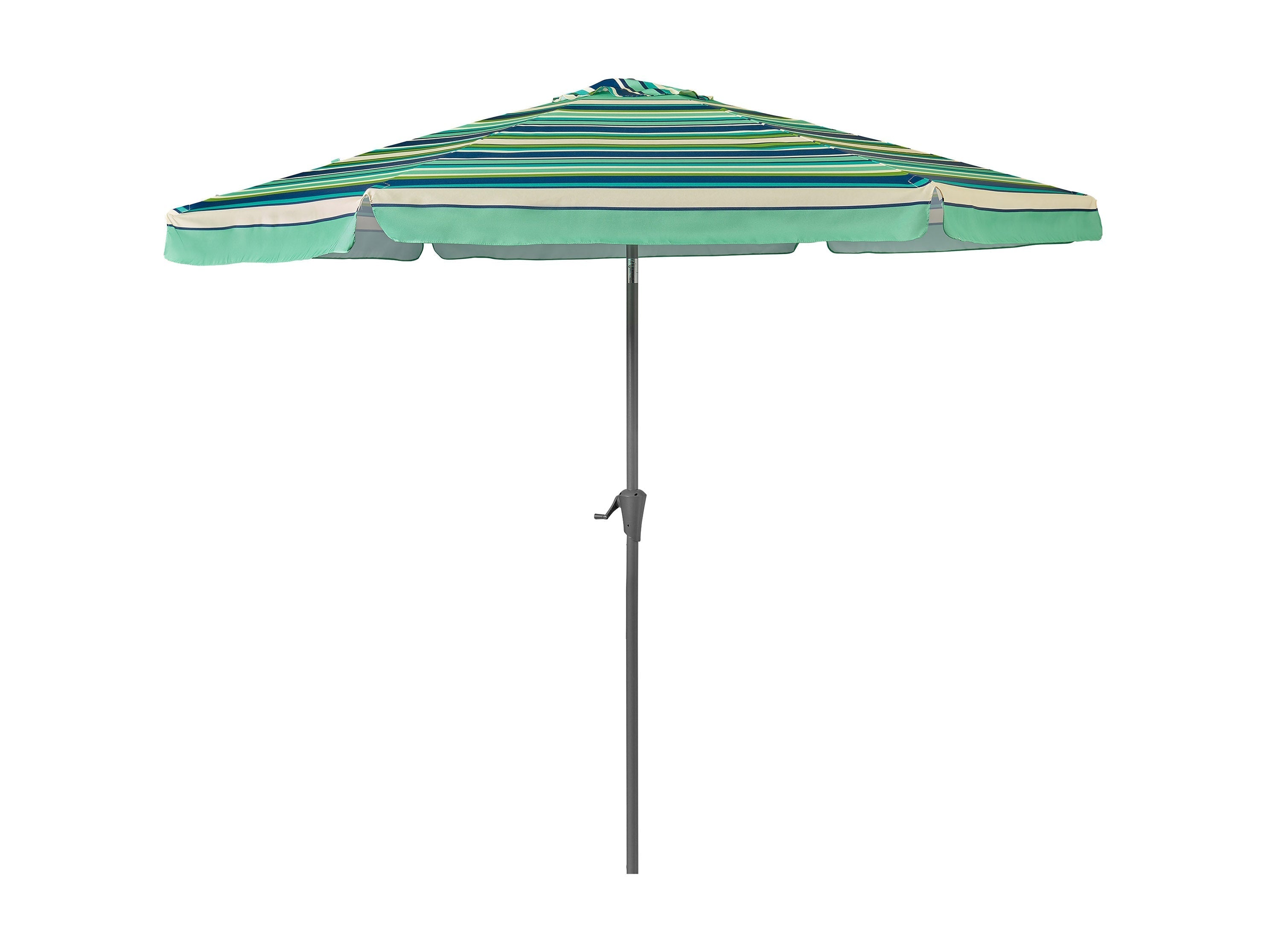 10ft Round Tilting Patio Umbrella - Outdoor Sun Shade for Deck, Poolside, Garden & Backyard - Heavy Duty Cantilever Market Umbrella with Wind Vent