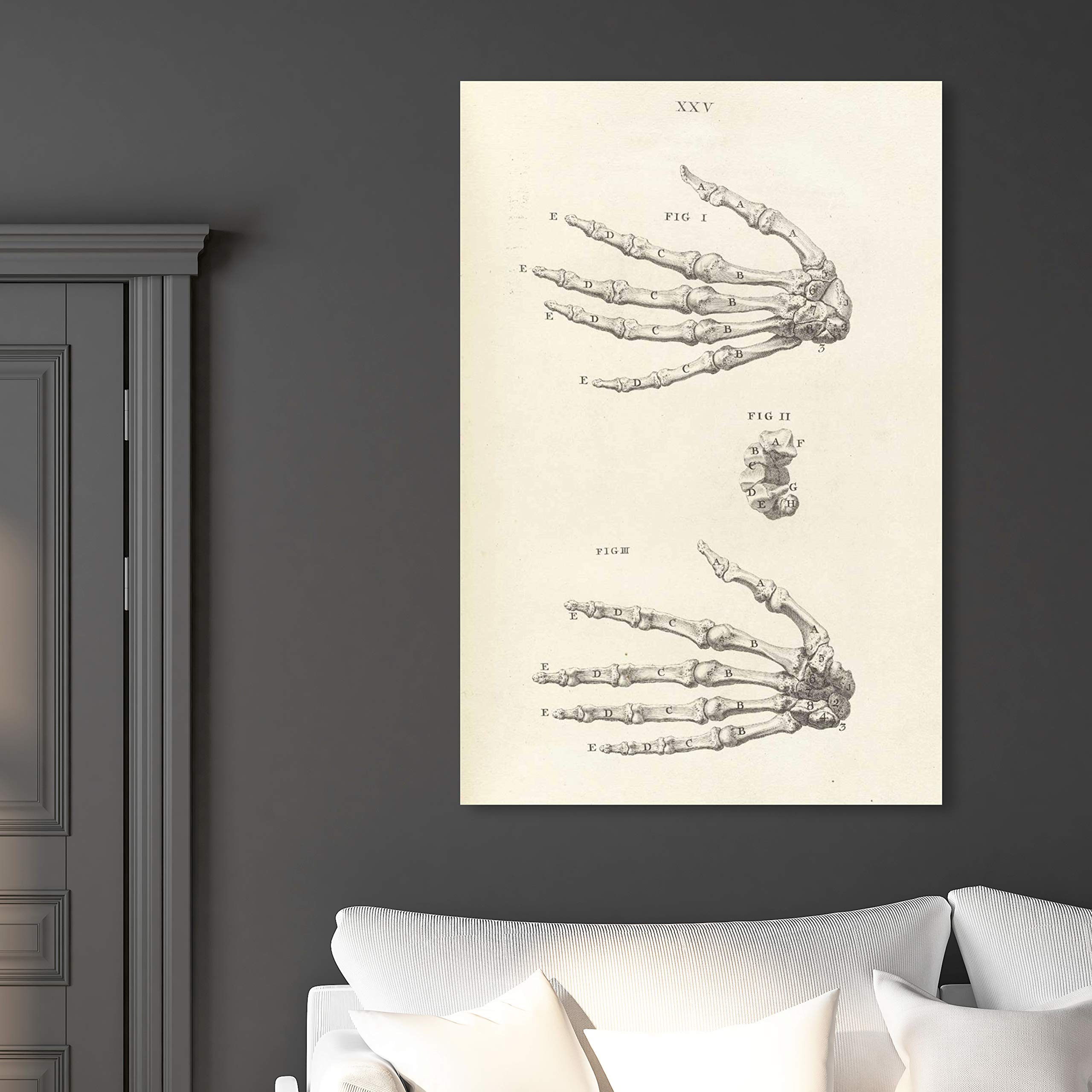 Oliver Gal Artist Co. 'Cheselden VII' Abstract Wall Art Canvas Print - 30x45 Inches Modern Home Decor in White & Black - Perfect for Living Room, Bedroom & Office Decor