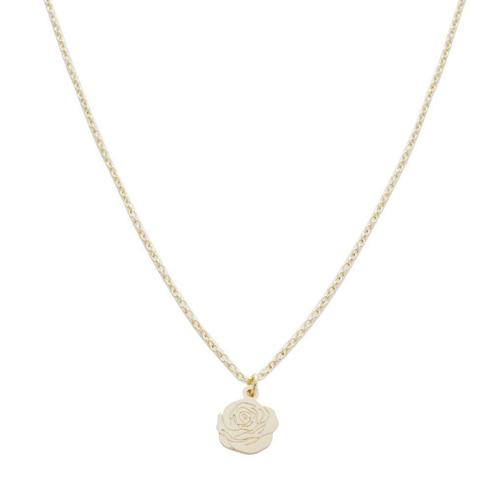 Honeycat Magic Charm Rose Necklace - Elegant Minimalist Jewelry in Gold, Rose Gold & Silver | Perfect for Valentine's Day Gifts, Anniversary Presents & Everyday Wear