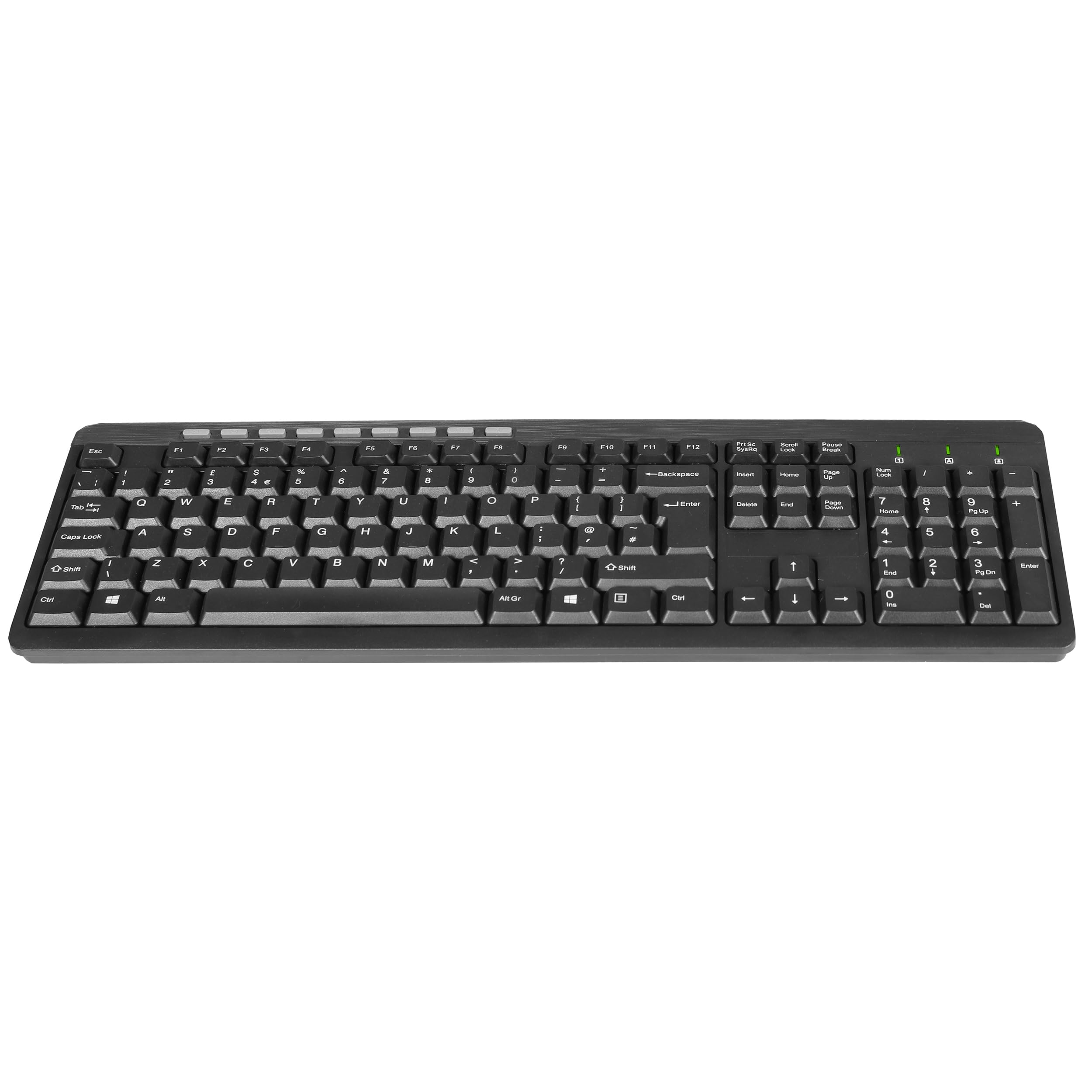 CiT USB Keyboard and Mouse Combo - Wired Ergonomic Desktop Set for PC, Laptop, Office & Gaming - Plug and Play (Black)