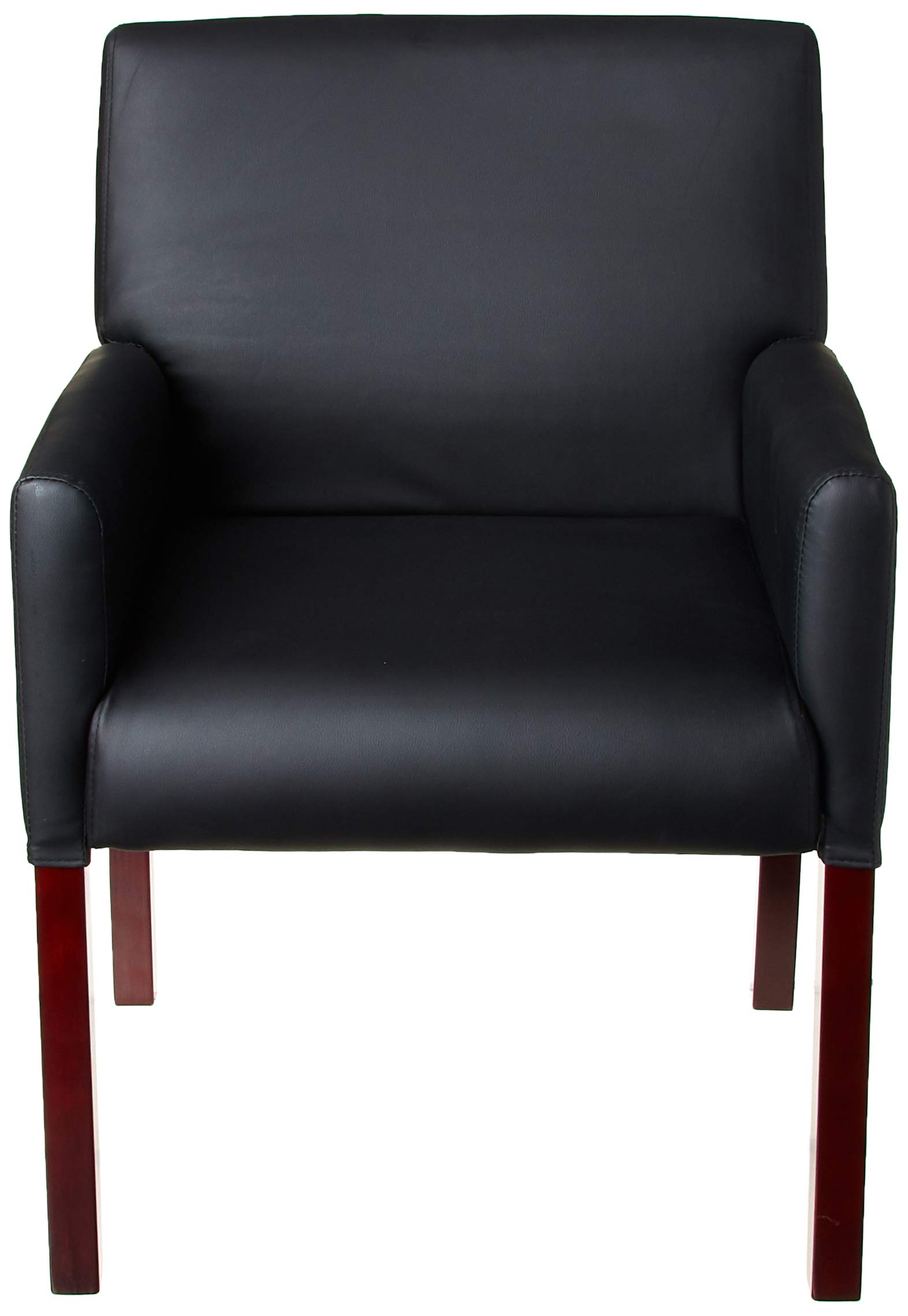 Boss Office Products Black Mahogany Finish Reception & Guest Arm Chairs - Perfect for Office Lobby, Waiting Area & Conference Rooms