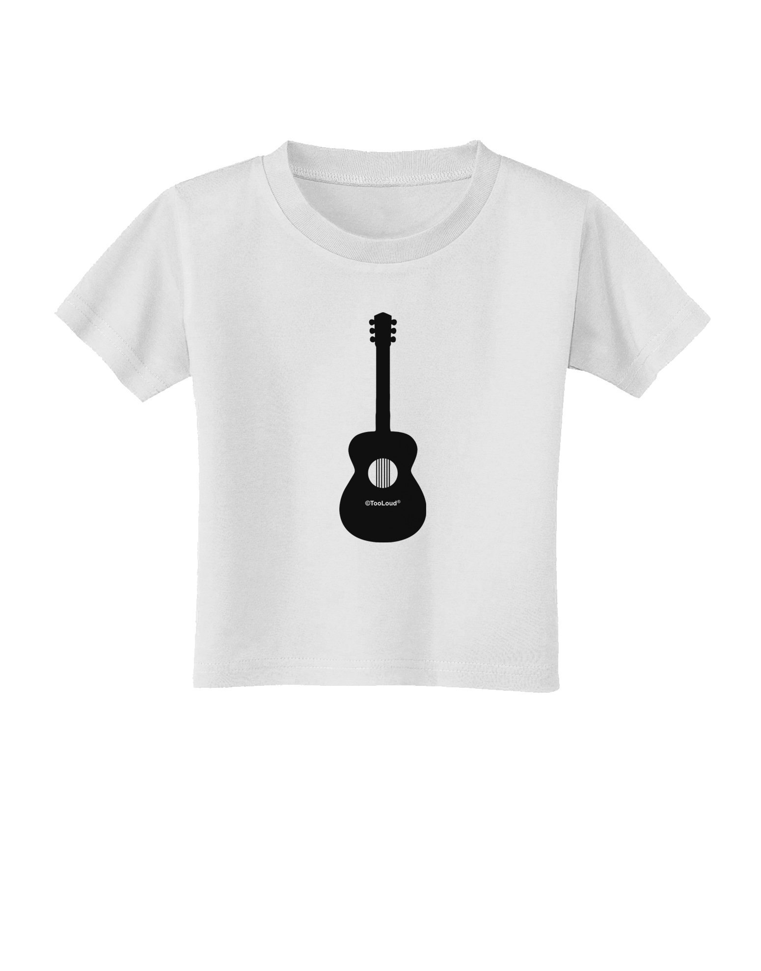 TOOLOUD Acoustic Guitar Cool Musician Toddler T-Shirt - Soft Cotton Music Lover Tee for Kids, Boys & Girls - Perfect for Concerts, Music Lessons & Casual Wear